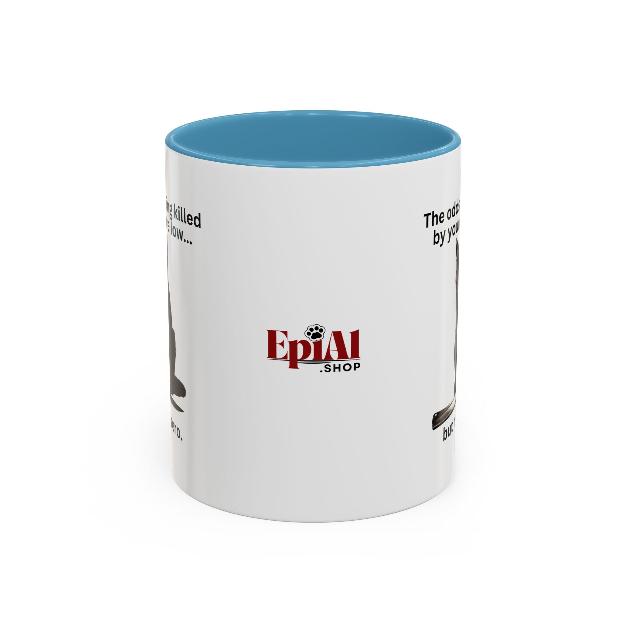Photo depicting the ​Killer Cat Odds Accent Coffee Mug (11, 15oz) from EpiAl's Shop.