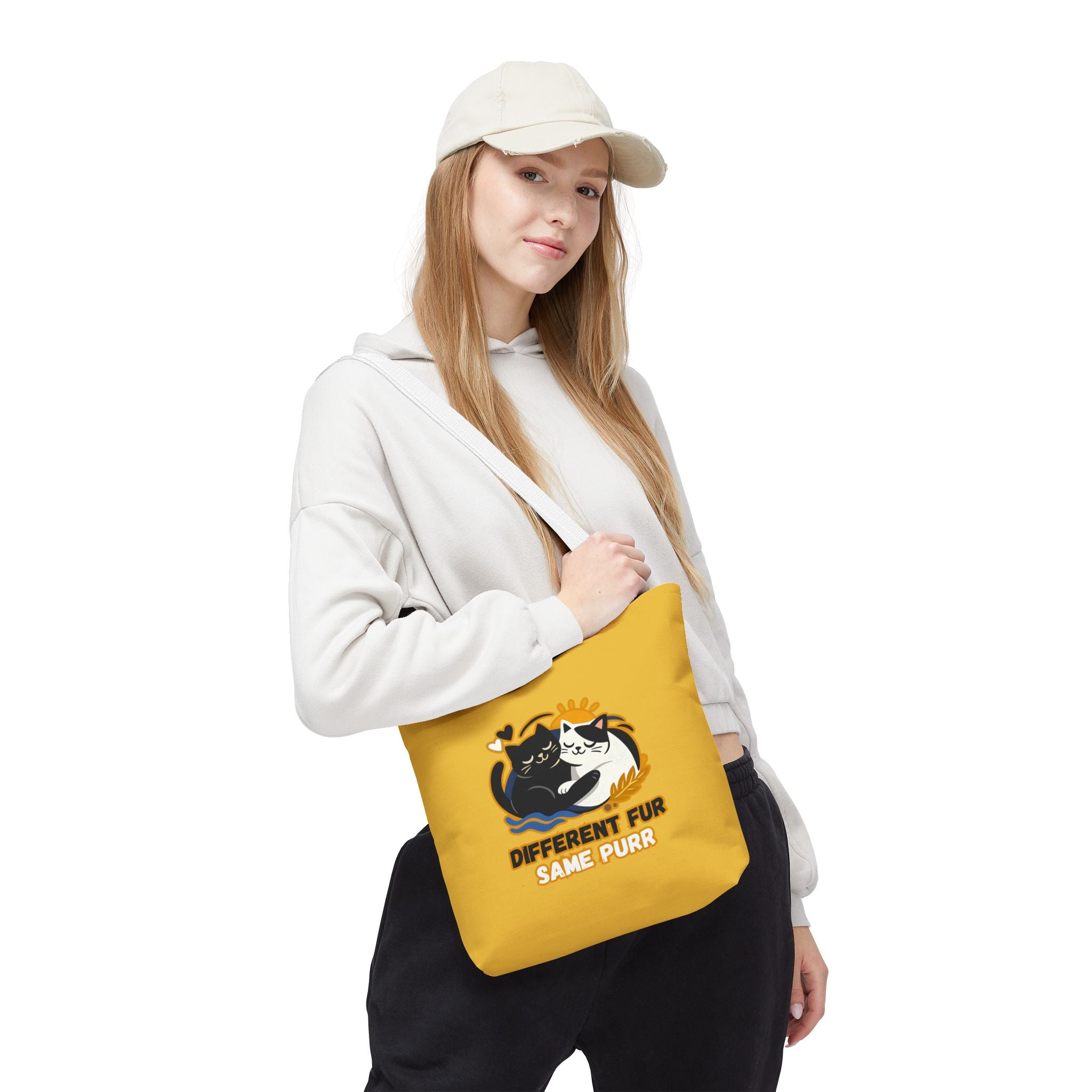 Different Fur, Same Purr Cat Tote Bag – Cozy Friendship Market Bag
