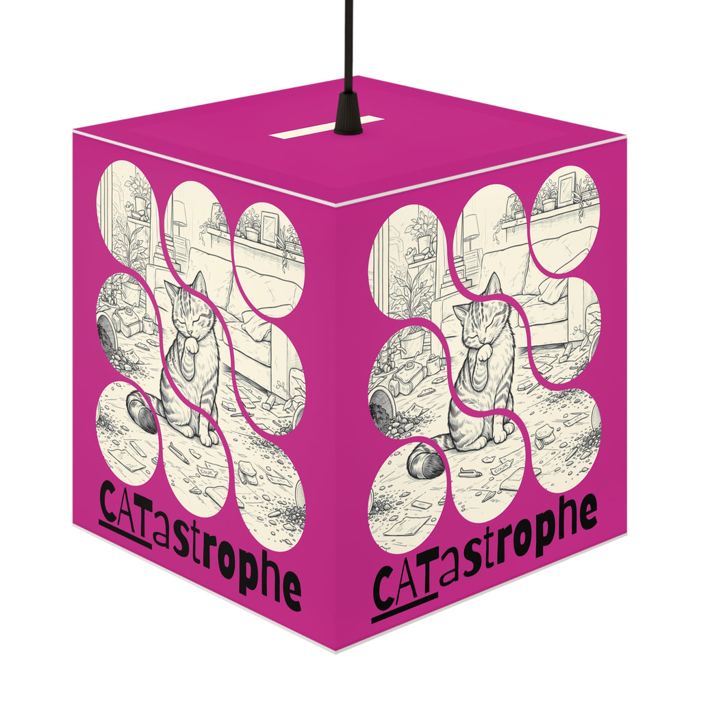 CATastrophe Cat Cube Lamp – Funny Cat Lover Accent Lamp
