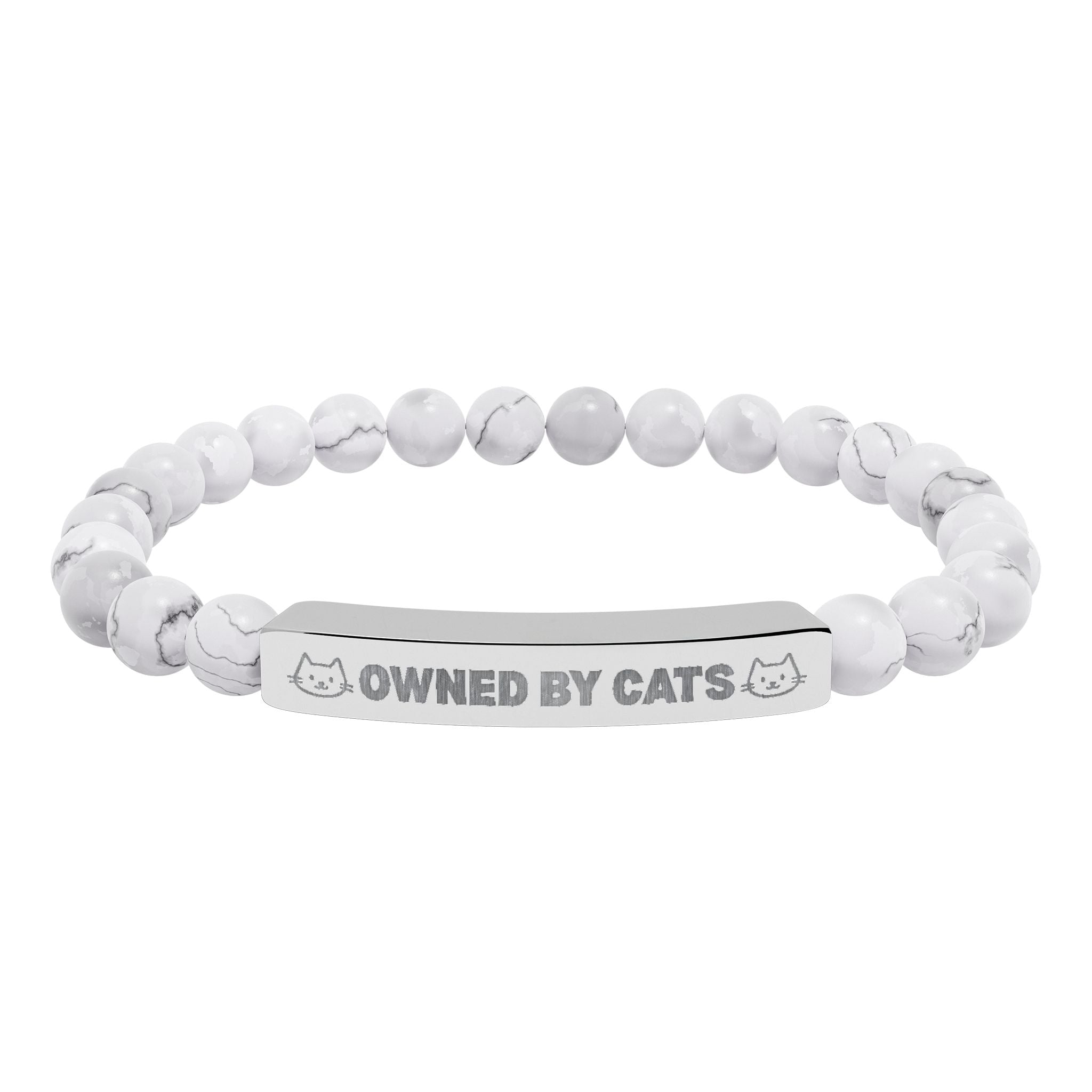 Owned by Cats Natural Stone Bar Bracelet