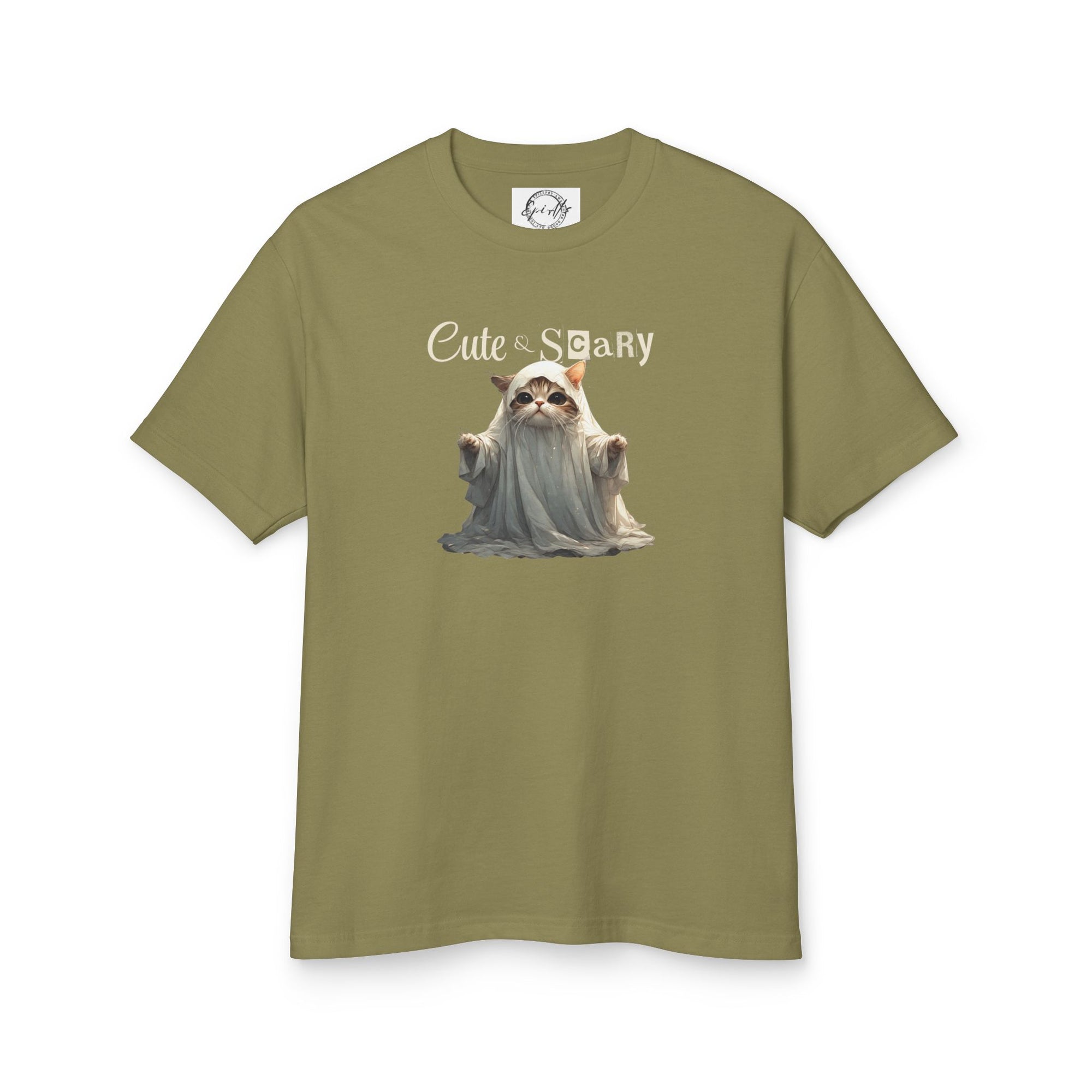 Cute & Scary Ghost Kitty Unisex Tee, Halloween Shirt