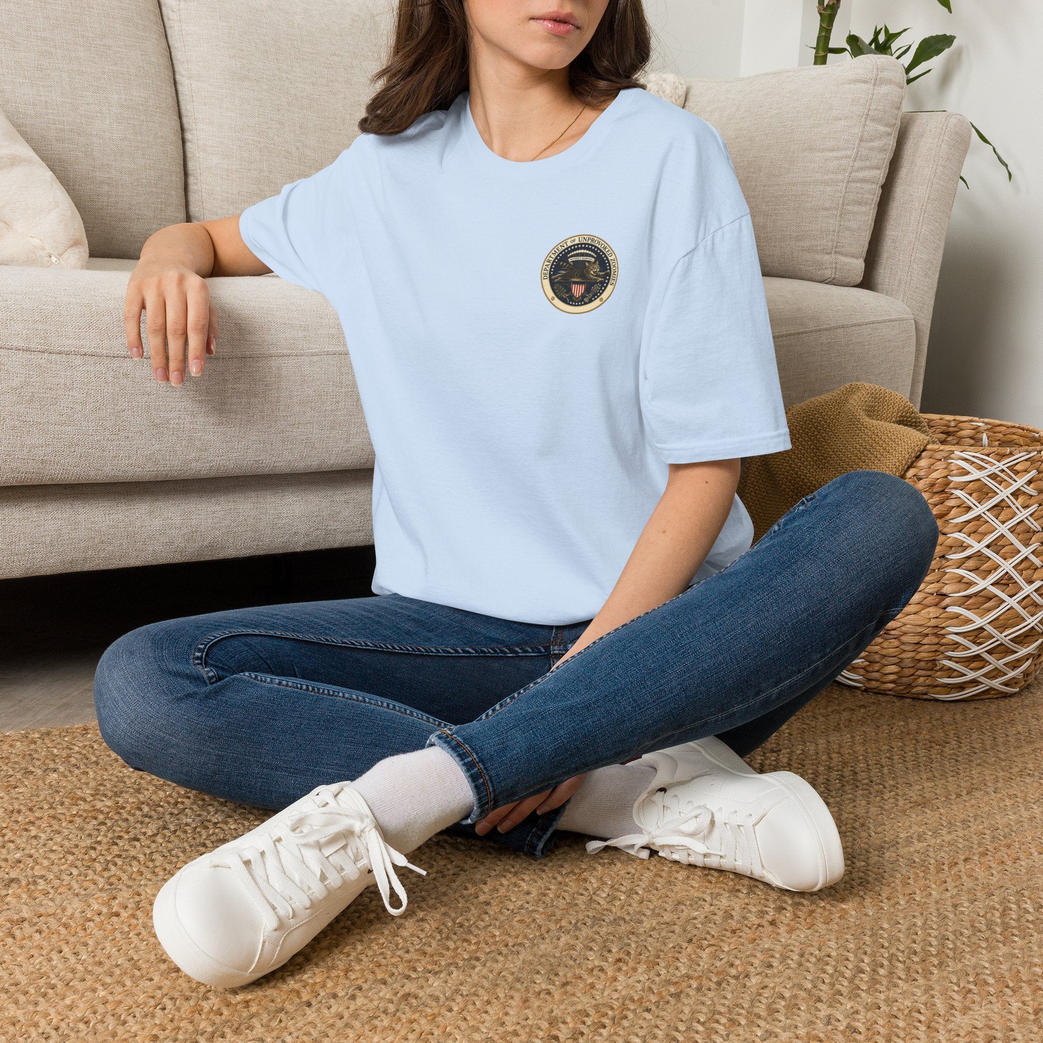 Department of Unprovoked Zoomies Cat T-Shirt | Faux Government Seal Tee