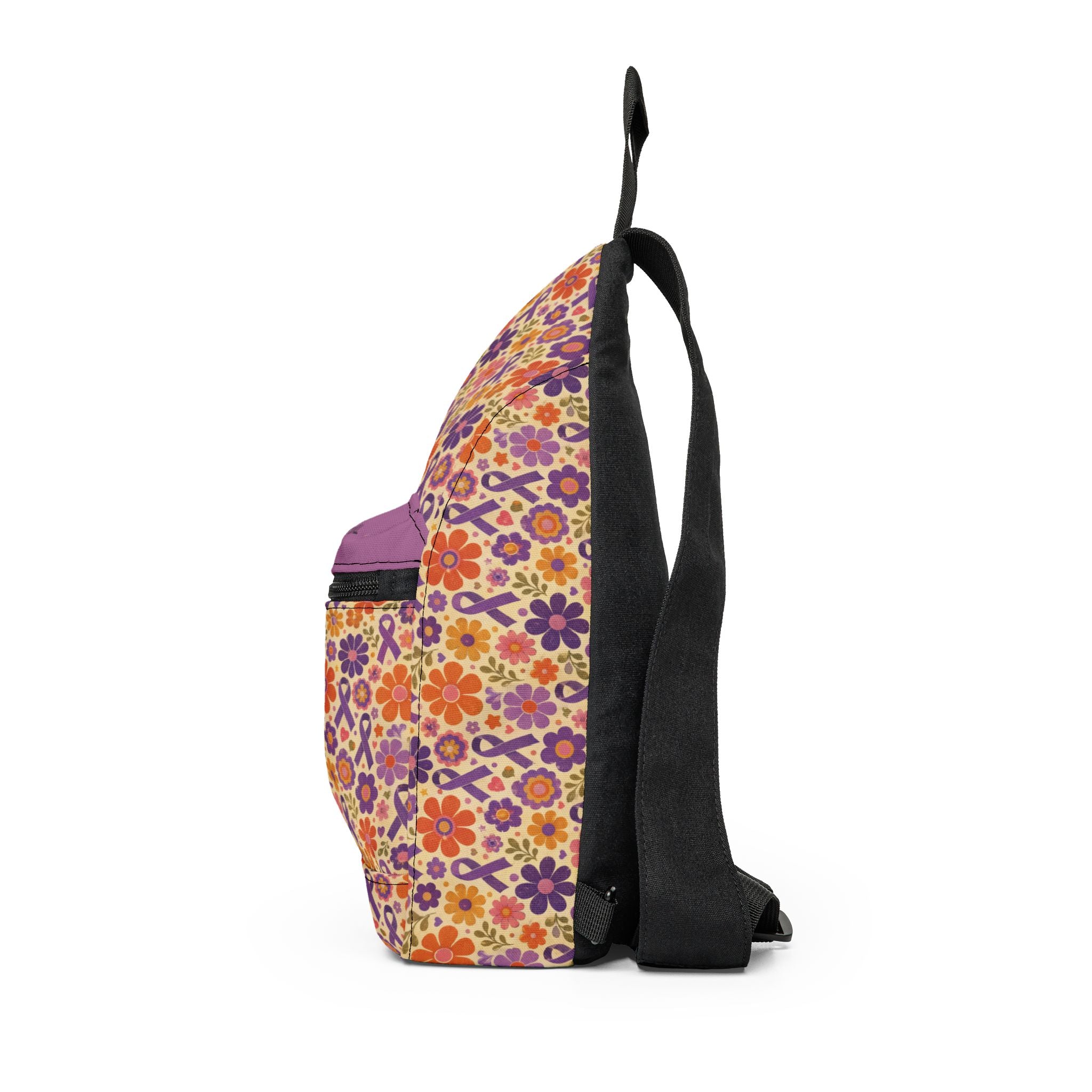 Still Here Retro Floral Epilepsy Awareness Sling Bag