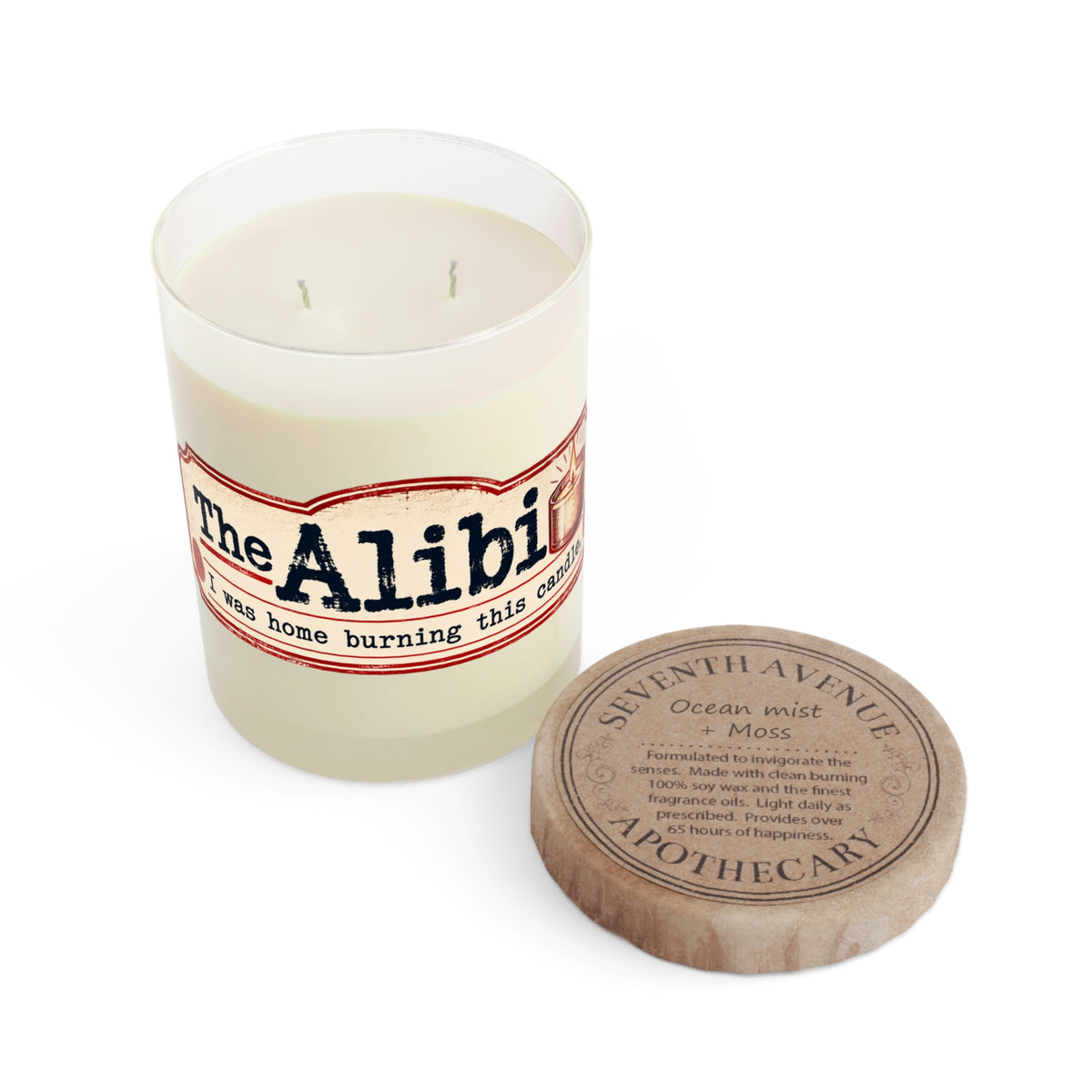 The Alibi Scented Candle | True Crime Humor | 2-Wick Soy Wax Candle
