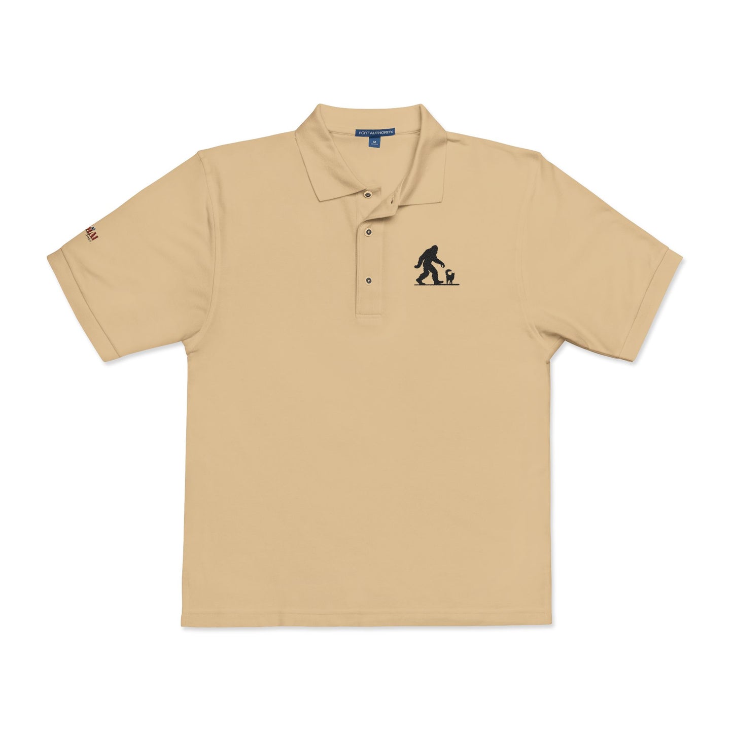 Classic Sasquatch's Cat Embroidered Unisex Polo Shirt