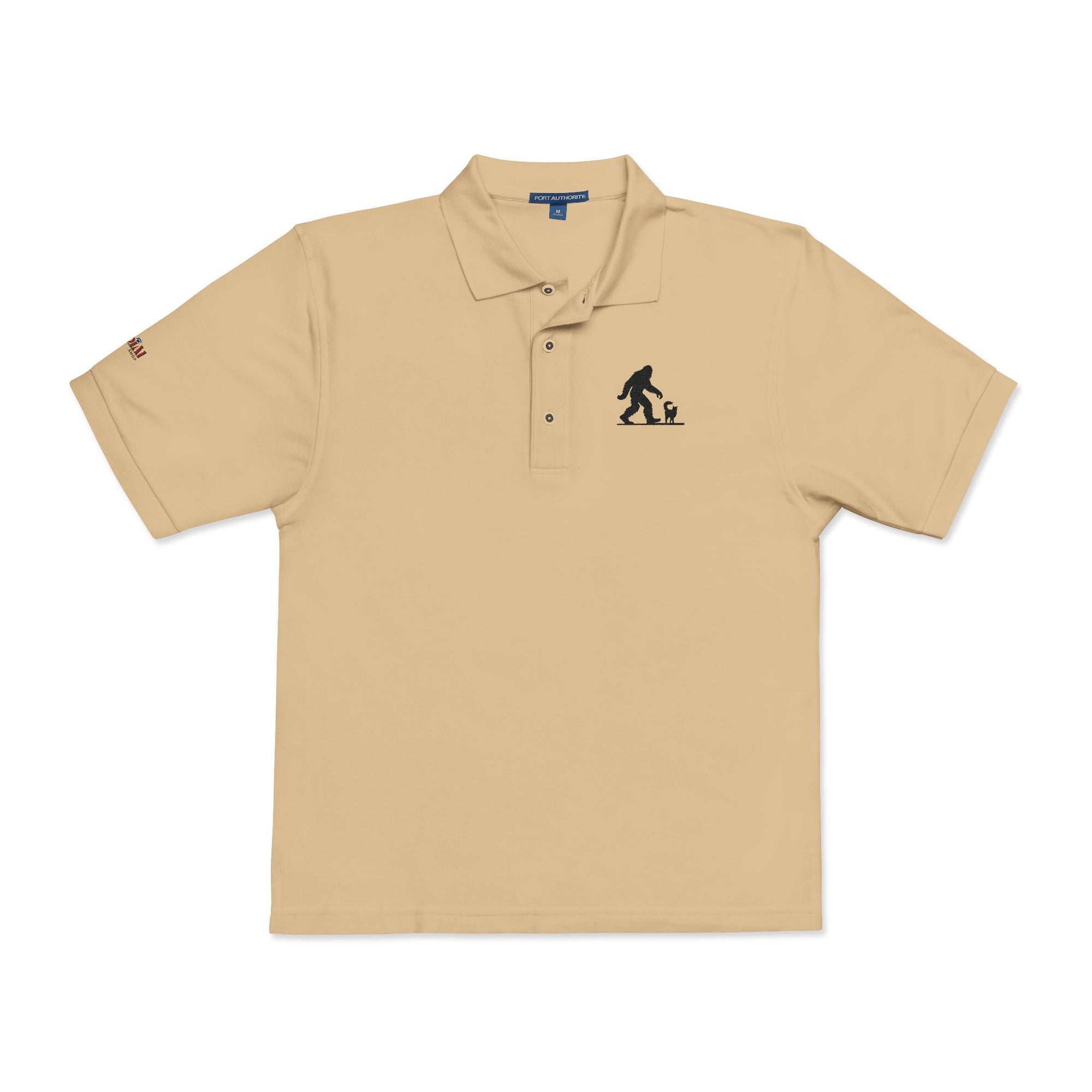Classic Sasquatch's Cat Embroidered Unisex Polo Shirt