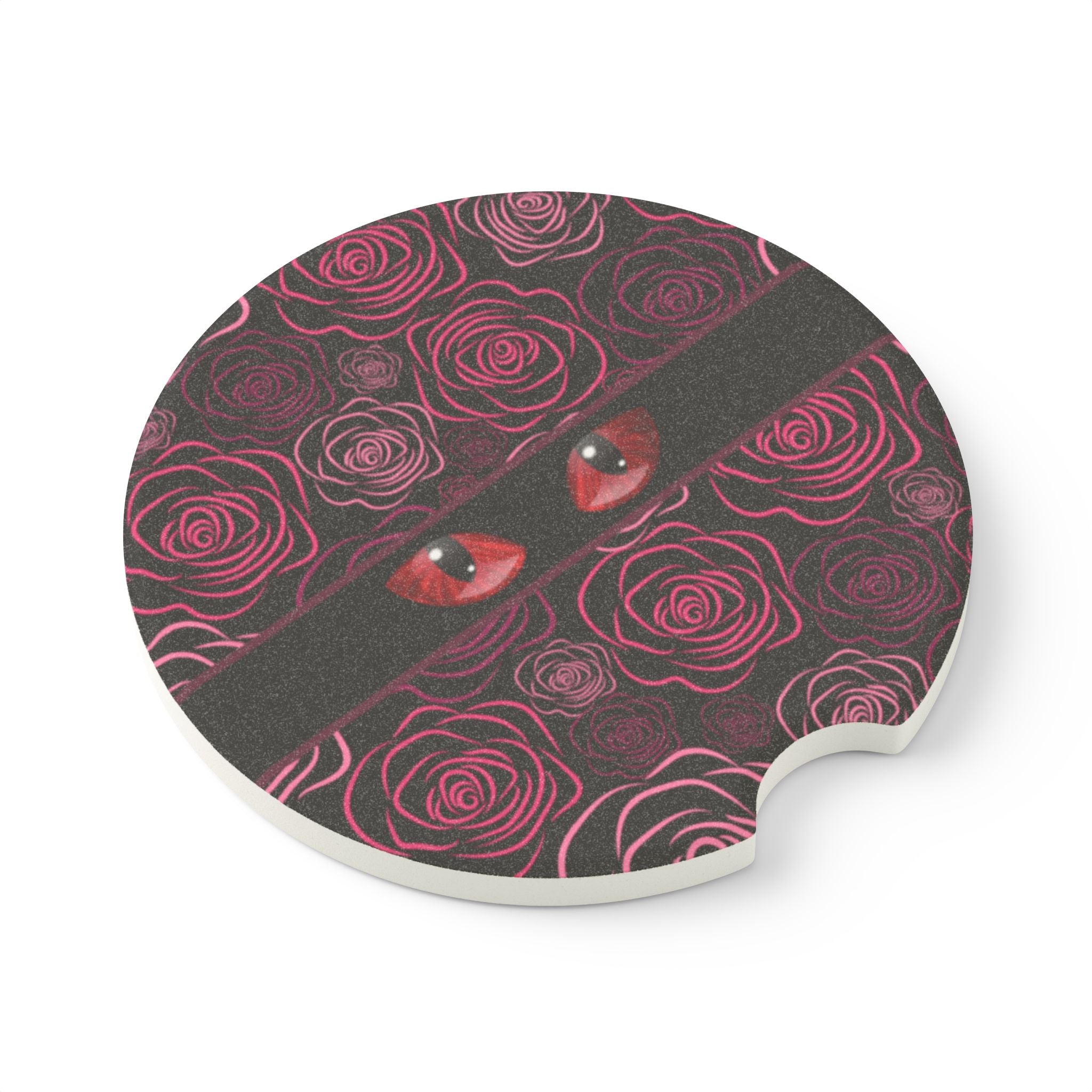 Mystery Cat Eyes Soapstone Car Coasters