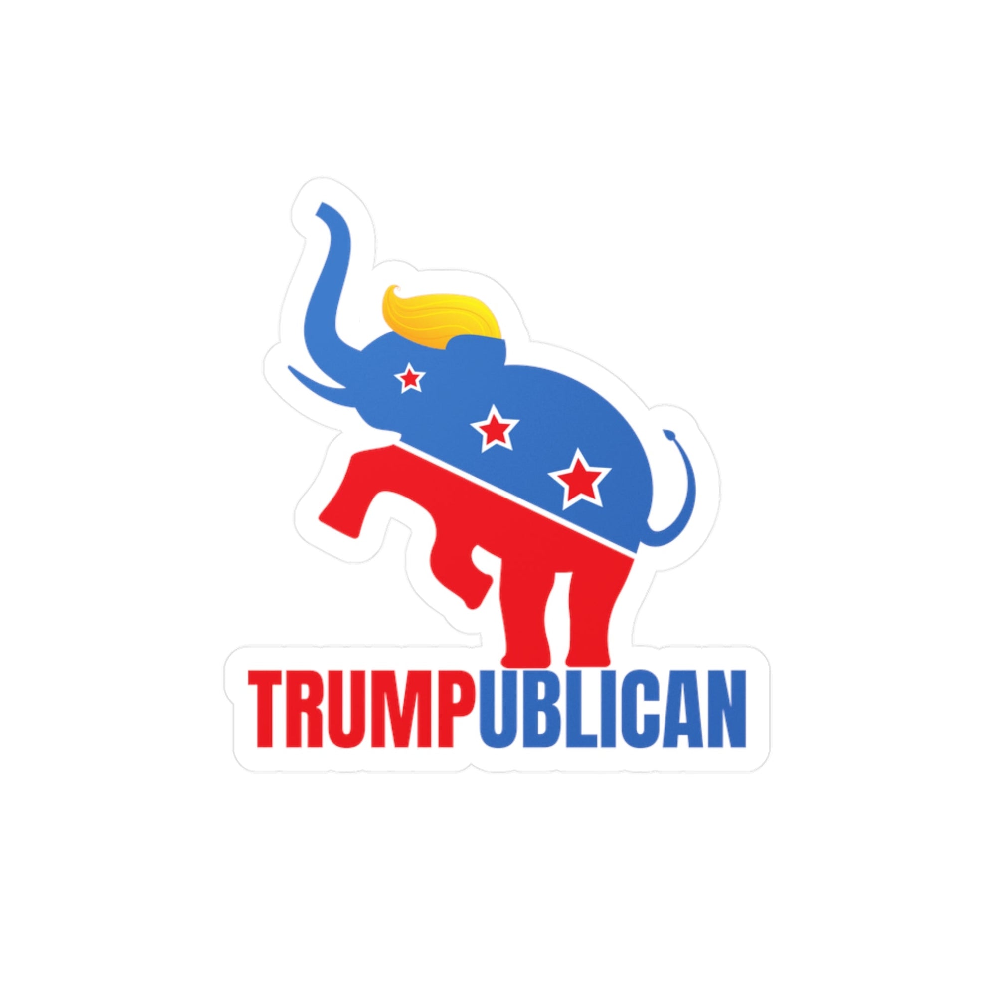 Trumpublican Elephant Vinyl Decal - Funny Political Sticker for Car, Laptop, or Home Printify