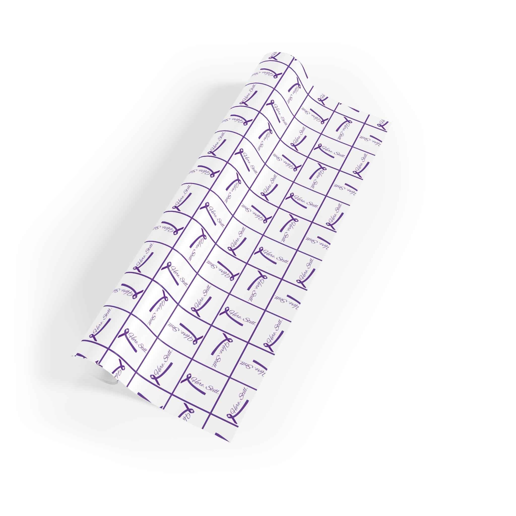 “Here. Still.” Wrapping Paper — Elegant Epilepsy Awareness Gift Wrap