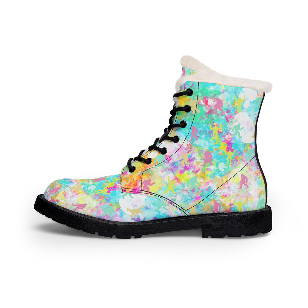 Hide & Seek Bigfoot Boots | Colorful Watercolor Women's Winter Boots