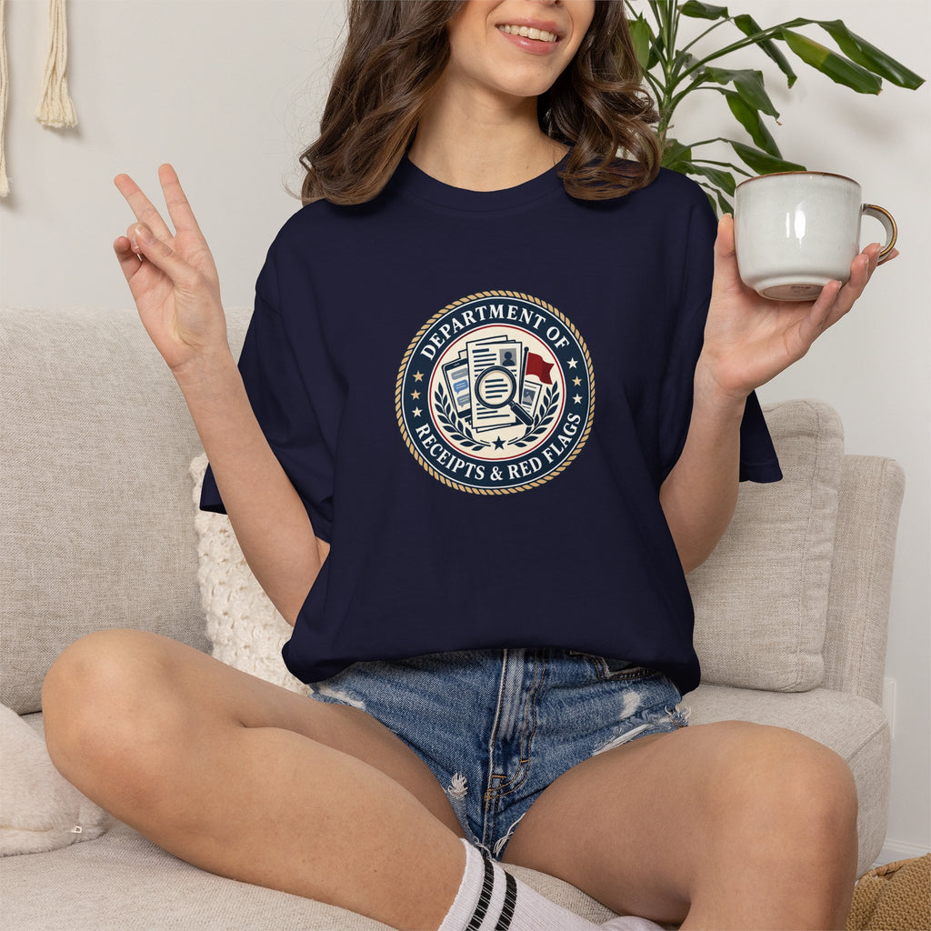 Department of Receipts & Red Flags T-Shirt | True Crime Faux Agency Tee
