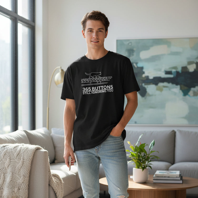 365 Buttons Still Ignoring You – Cat Keyboard T-Shirt