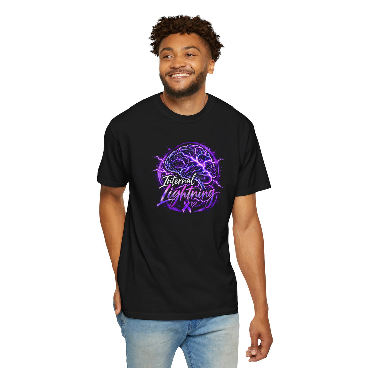 Internal Lightning Epilepsy Awareness Garment-Dyed T-Shirt