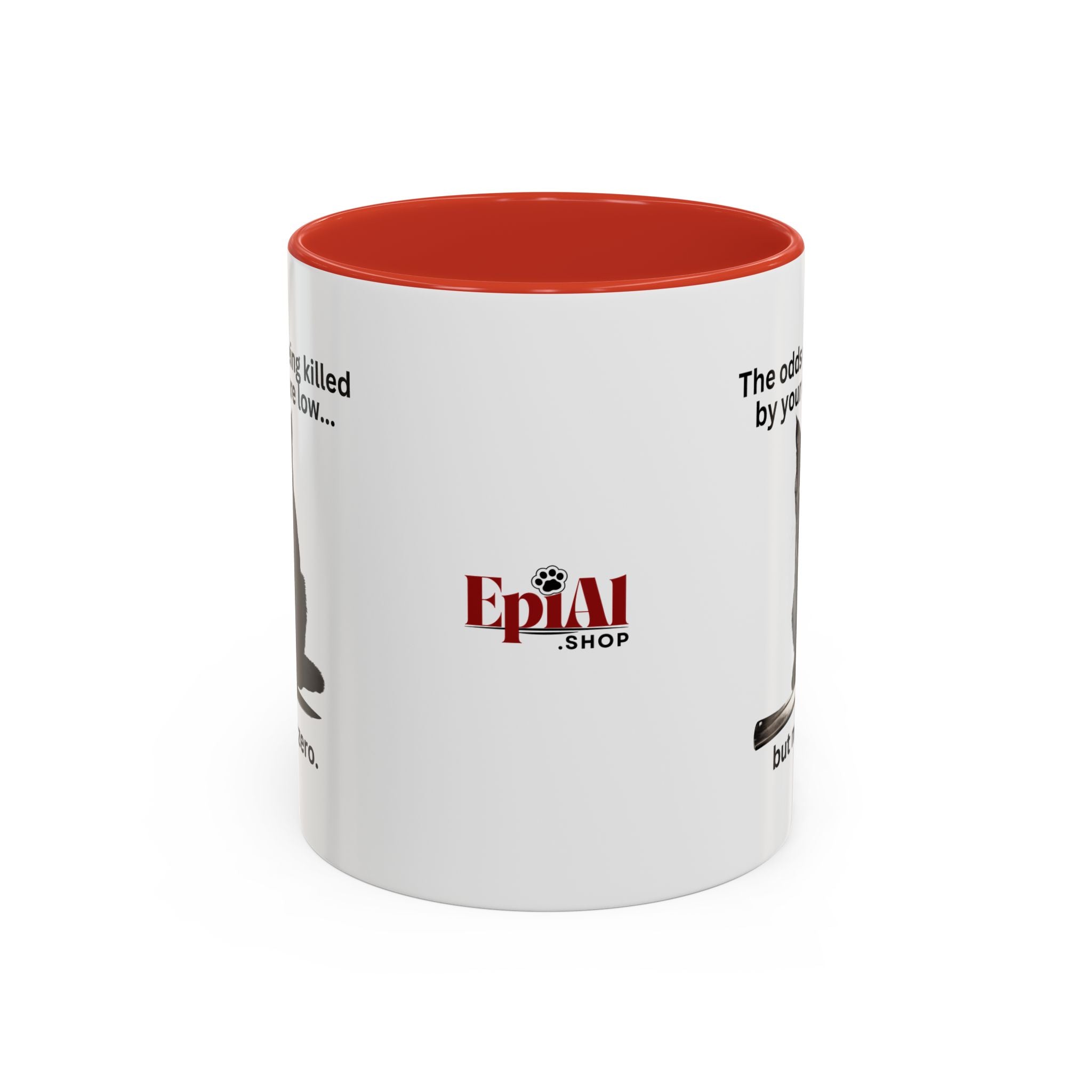 Photo depicting the ​Killer Cat Odds Accent Coffee Mug (11, 15oz) from EpiAl's Shop.