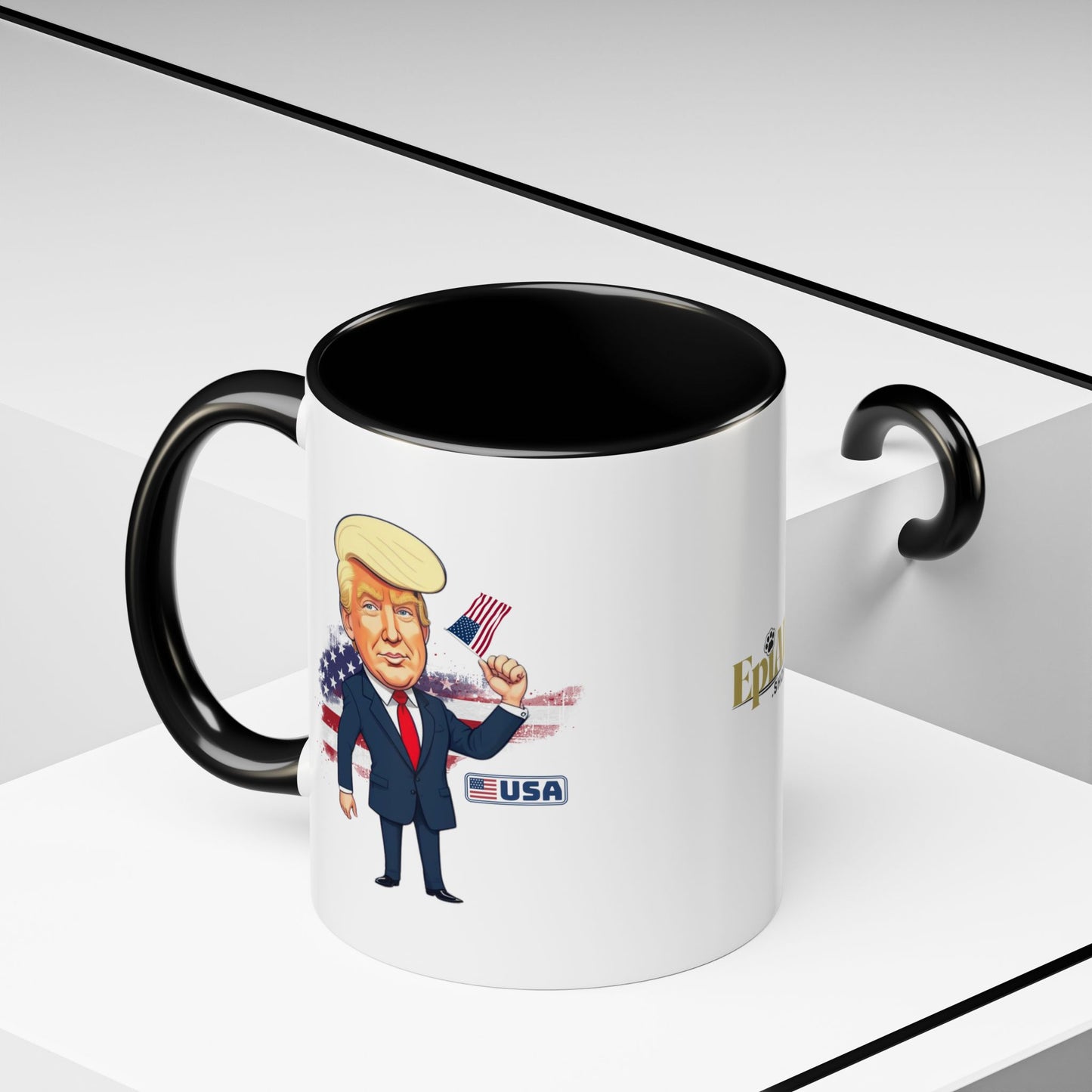 Flag Waving Trump USA Coffee Mug