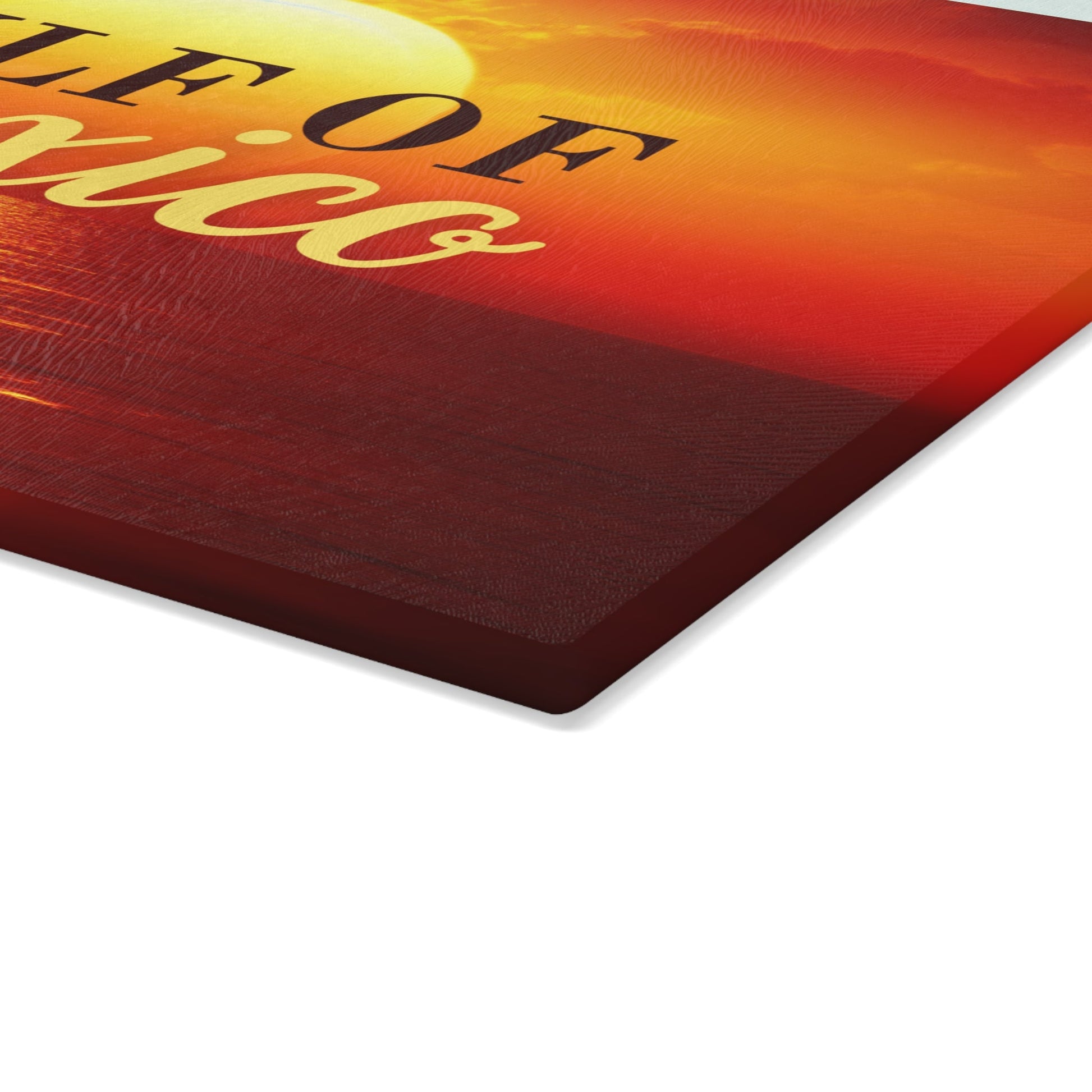 Gulf of Mexico Sunset Glass Cutting Board Printify