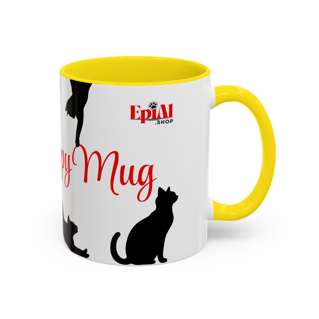Silhouette Cat Lovers Accent Mug