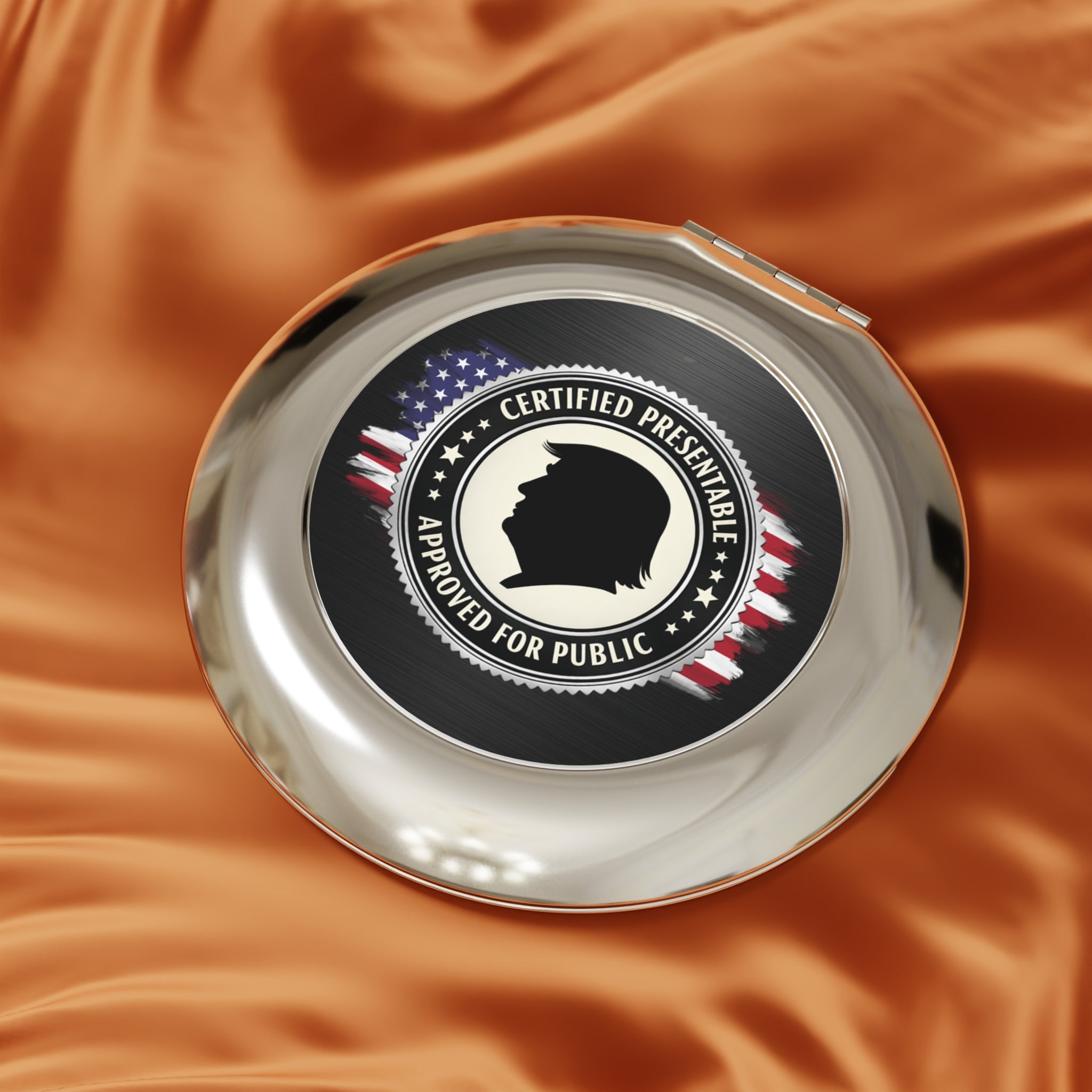 Certified Presentable Compact Mirror | Political Parody Pocket Mirror