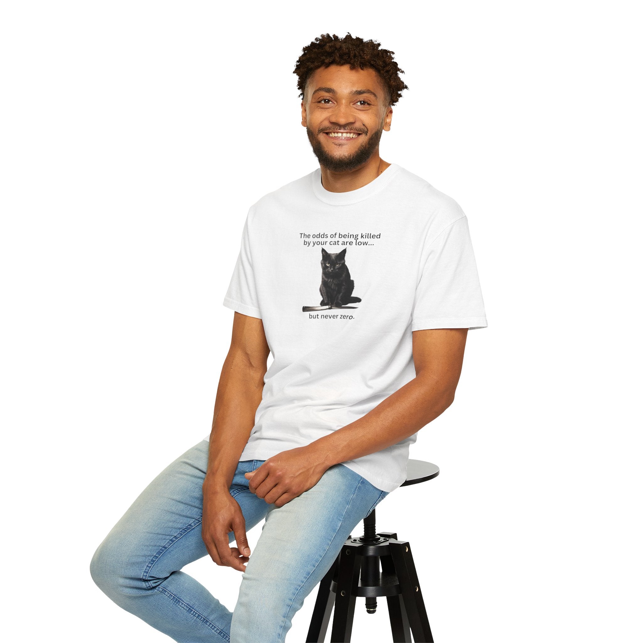 Photo depicting the ​Odds Unisex Garment-Dyed T-shirt from EpiAl's Shop.