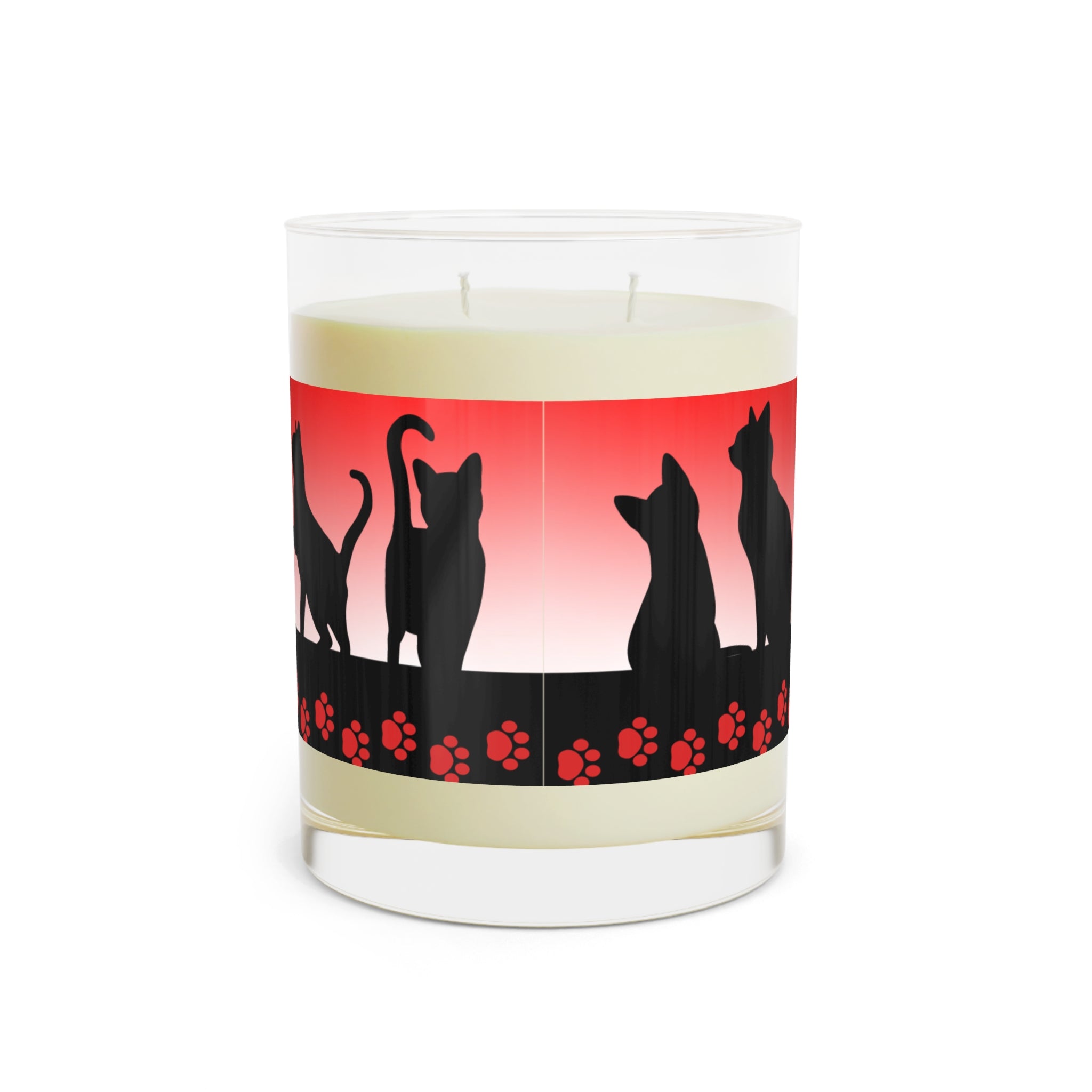Photo depicting the ​Black Cats Scented Candle - Full Glass, 11oz from EpiAl's Shop.