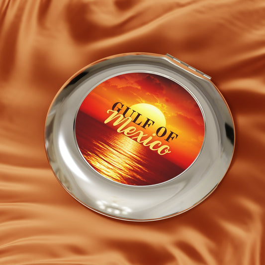Gulf of Mexico Compact Travel Mirror - Perfect for Beach Lovers Printify