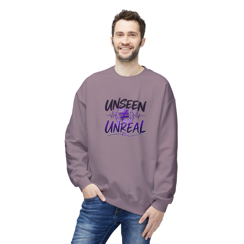 Unseen ≠ Unreal Epilepsy Awareness Crewneck Sweatshirt
