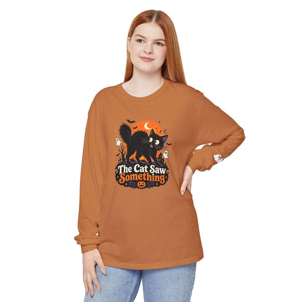 The Cat Saw Something Halloween Long Sleeve Shirt