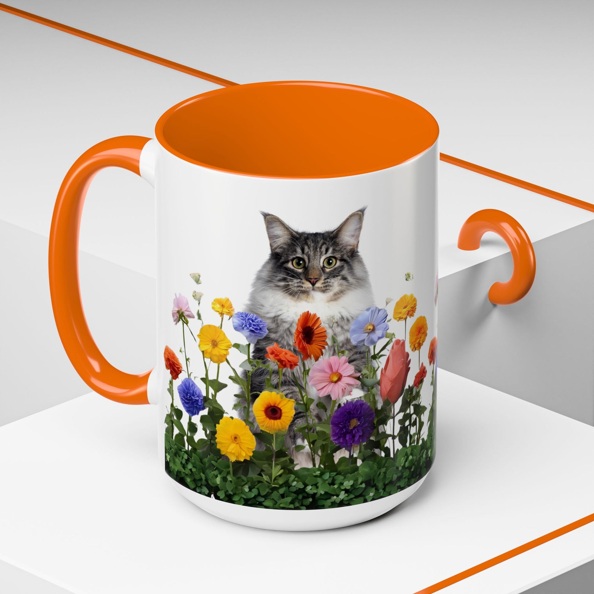 Floral Cats Coffee Mug