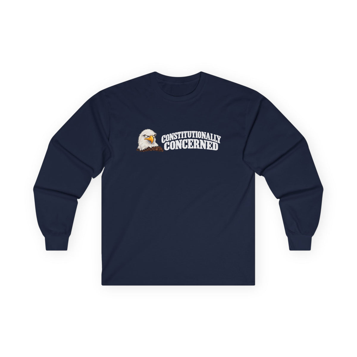 Constitutionally Concerned Bald Eagle Long Sleeve T-Shirt | Patriotic Humor