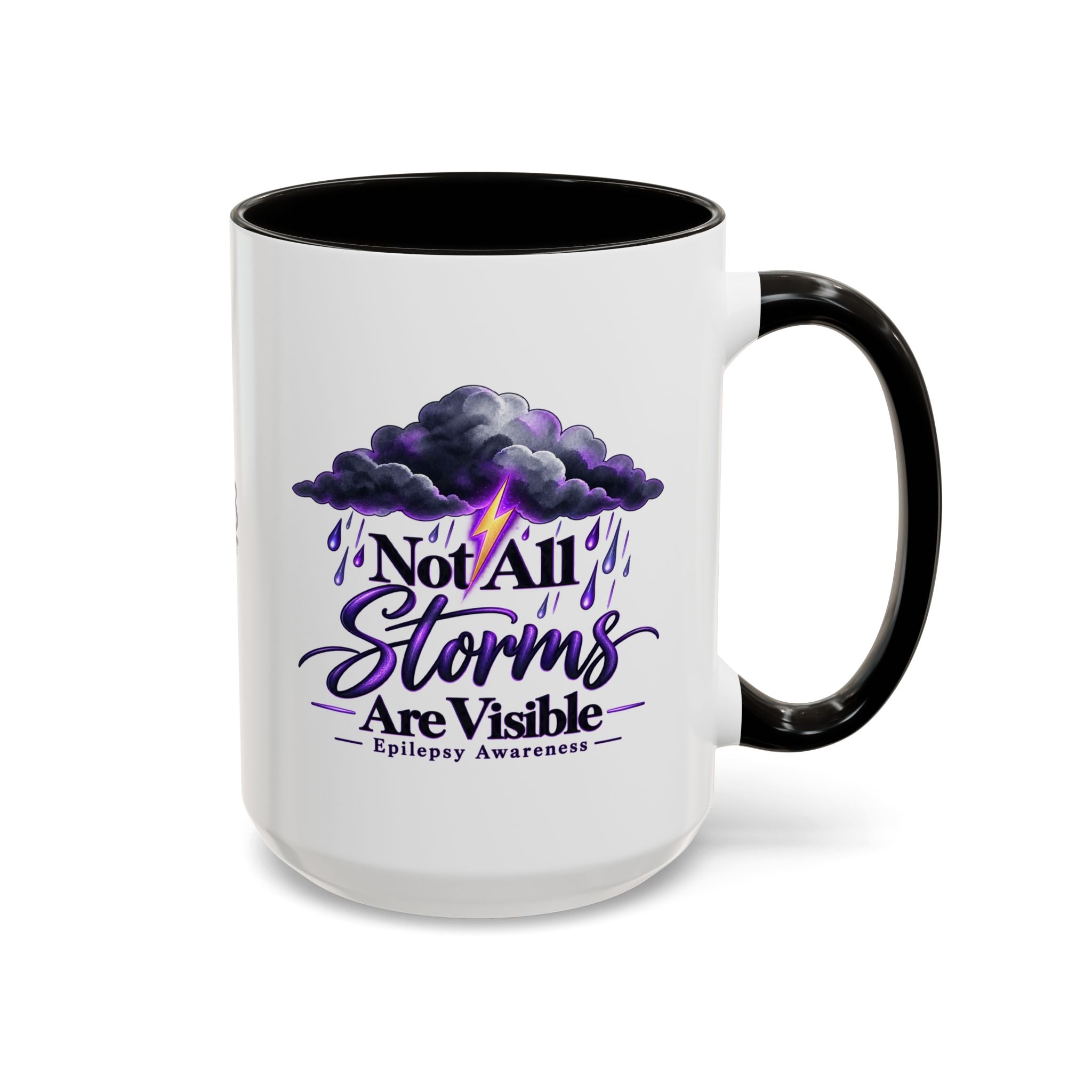 Not All Storms Are Visible Epilepsy Awareness Mug | Purple Storm Cloud Coffee Cup (11oz/15oz)