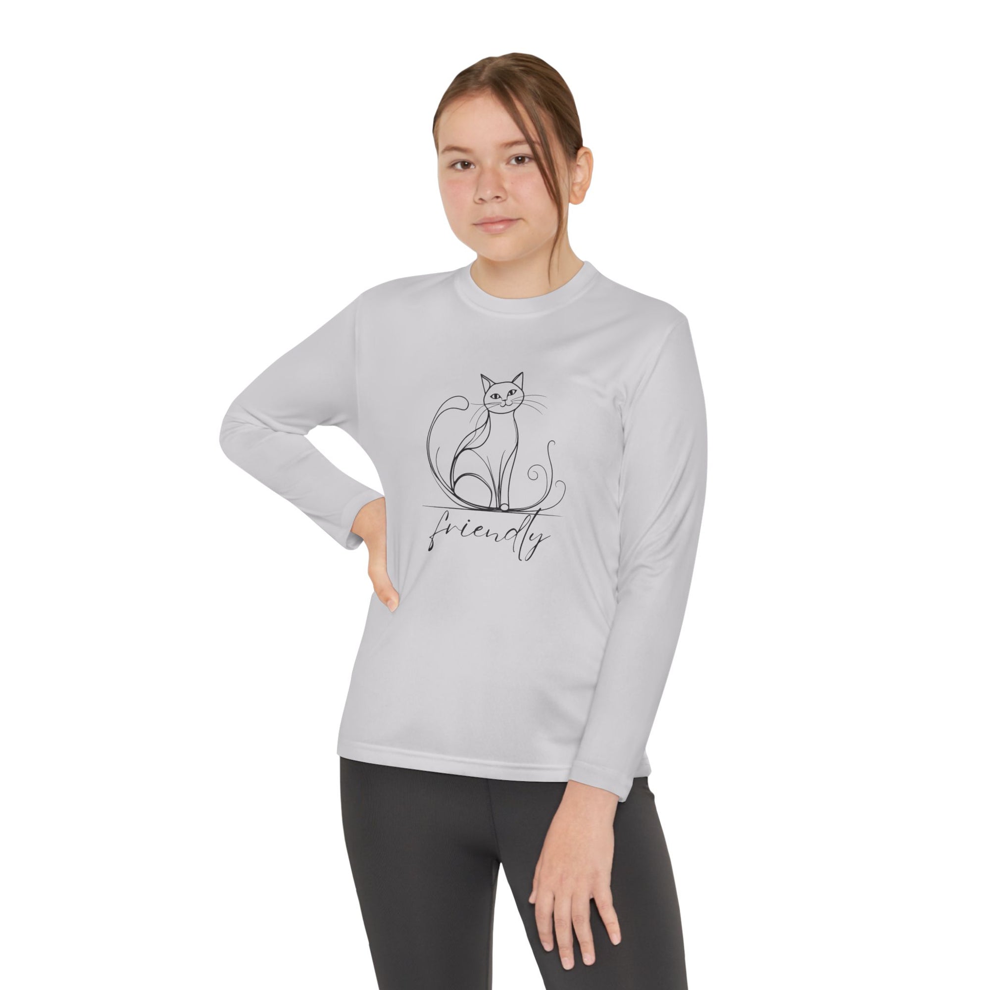 Friendly Cat Youth Long Sleeve Tee