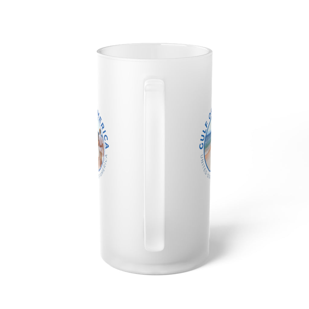 American Gulf USA Frosted Glass Beer Mug
