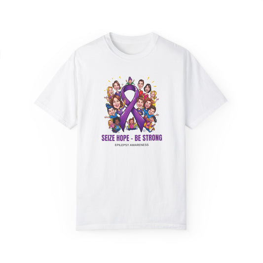 Epilepsy Awareness Unisex Garment-Dyed T-Shirt - Seize Hope, Be Strong