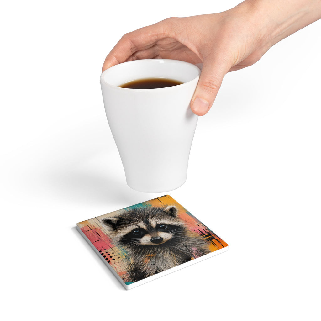 Jimothy Raccoon Ceramic Coaster