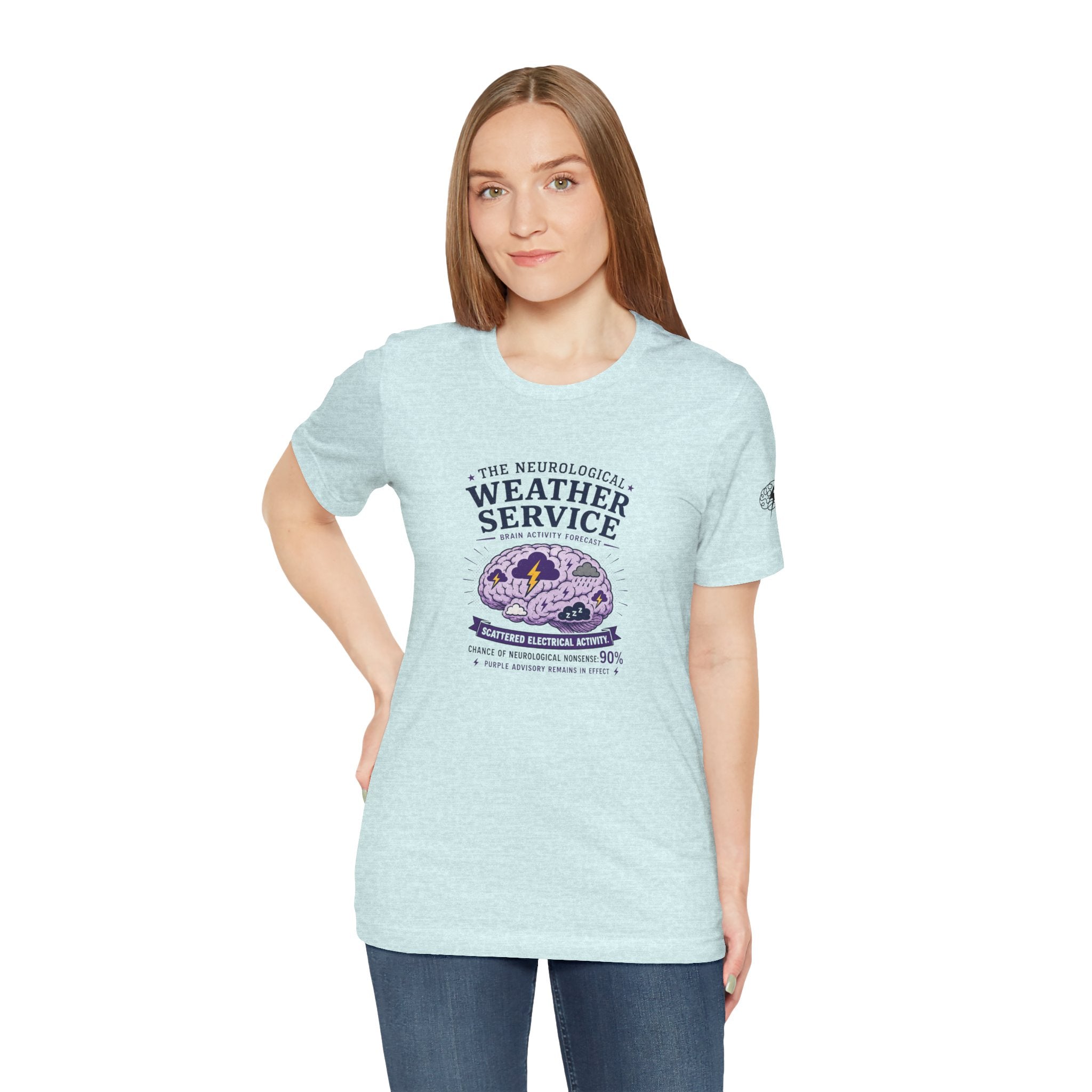 Neurological Weather Service Epilepsy Awareness T-Shirt | Brain Forecast Tee