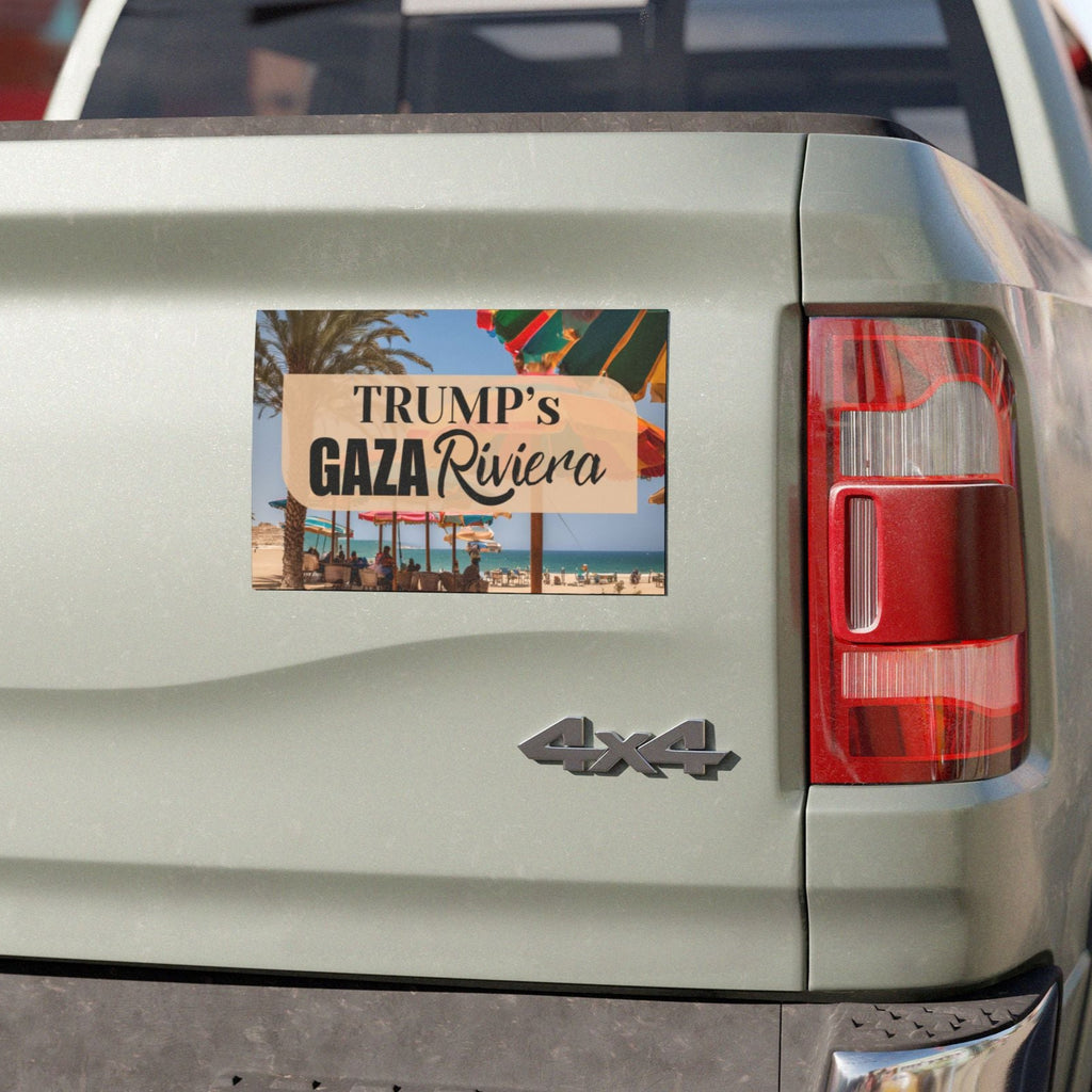 Trump's Gaza Riviera Car Magnet - Fun Travel Decor