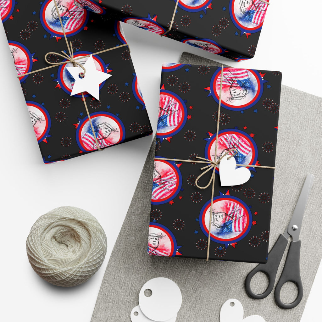 Draw Your Own Conclusions All-Occasion Gift Wrap – Patriotic Satire Wrapping Paper