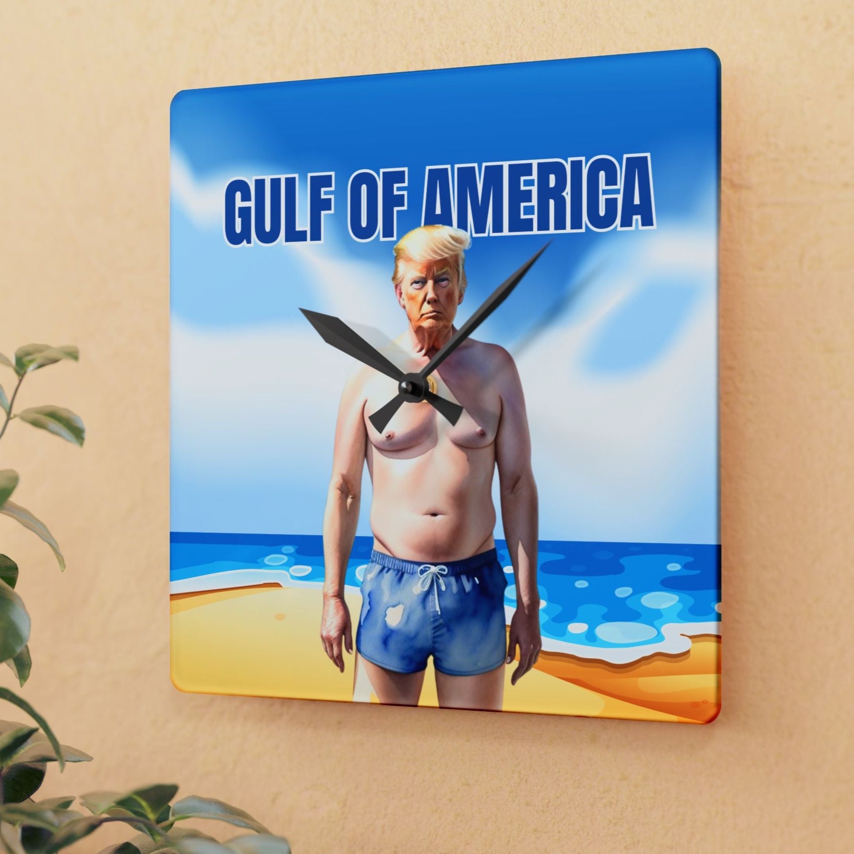 American Gulf Acrylic Wall Clock - Stylish Coastal Home Decor