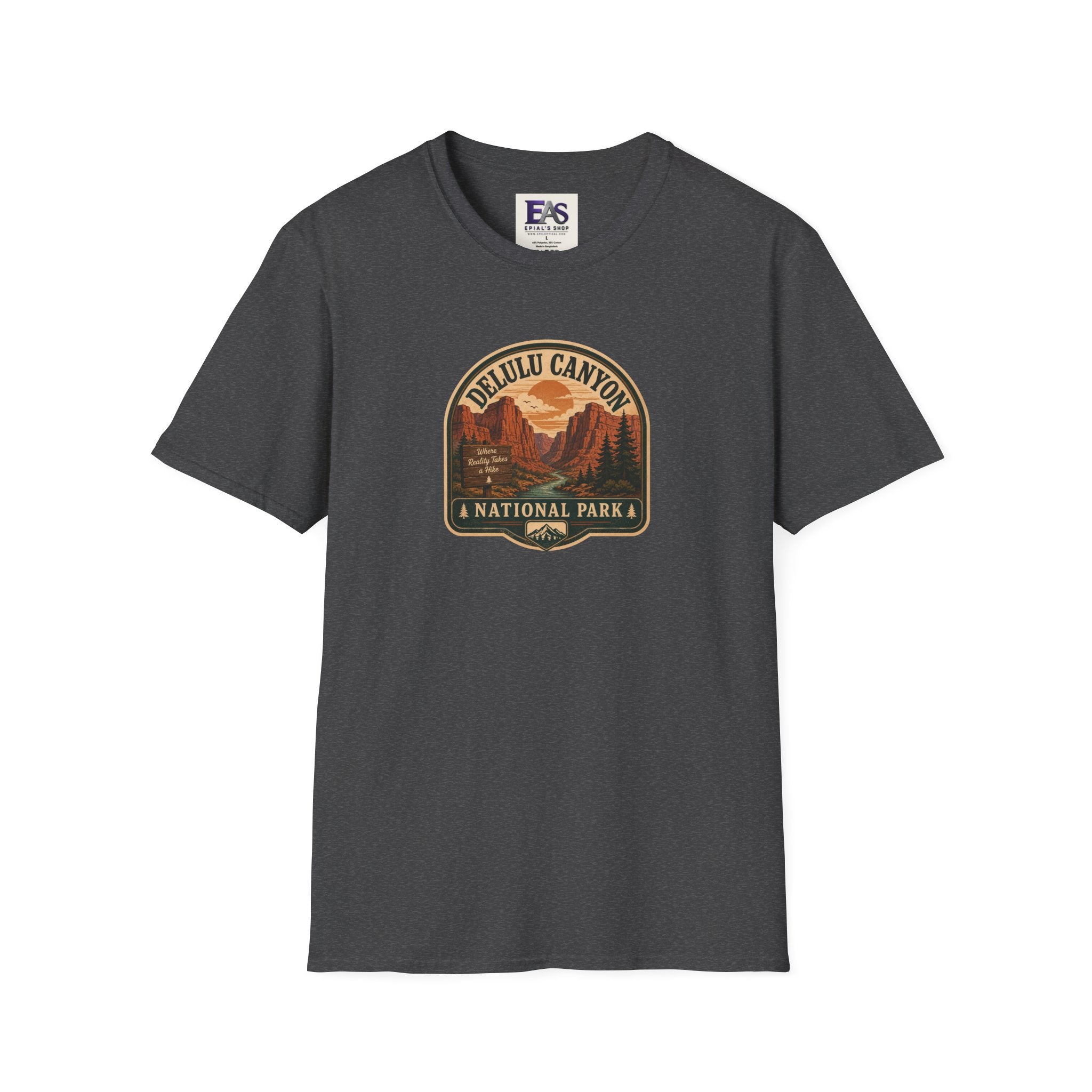 Delulu Canyon National Park Unisex T-Shirt | Funny Retro National Park Parody Tee