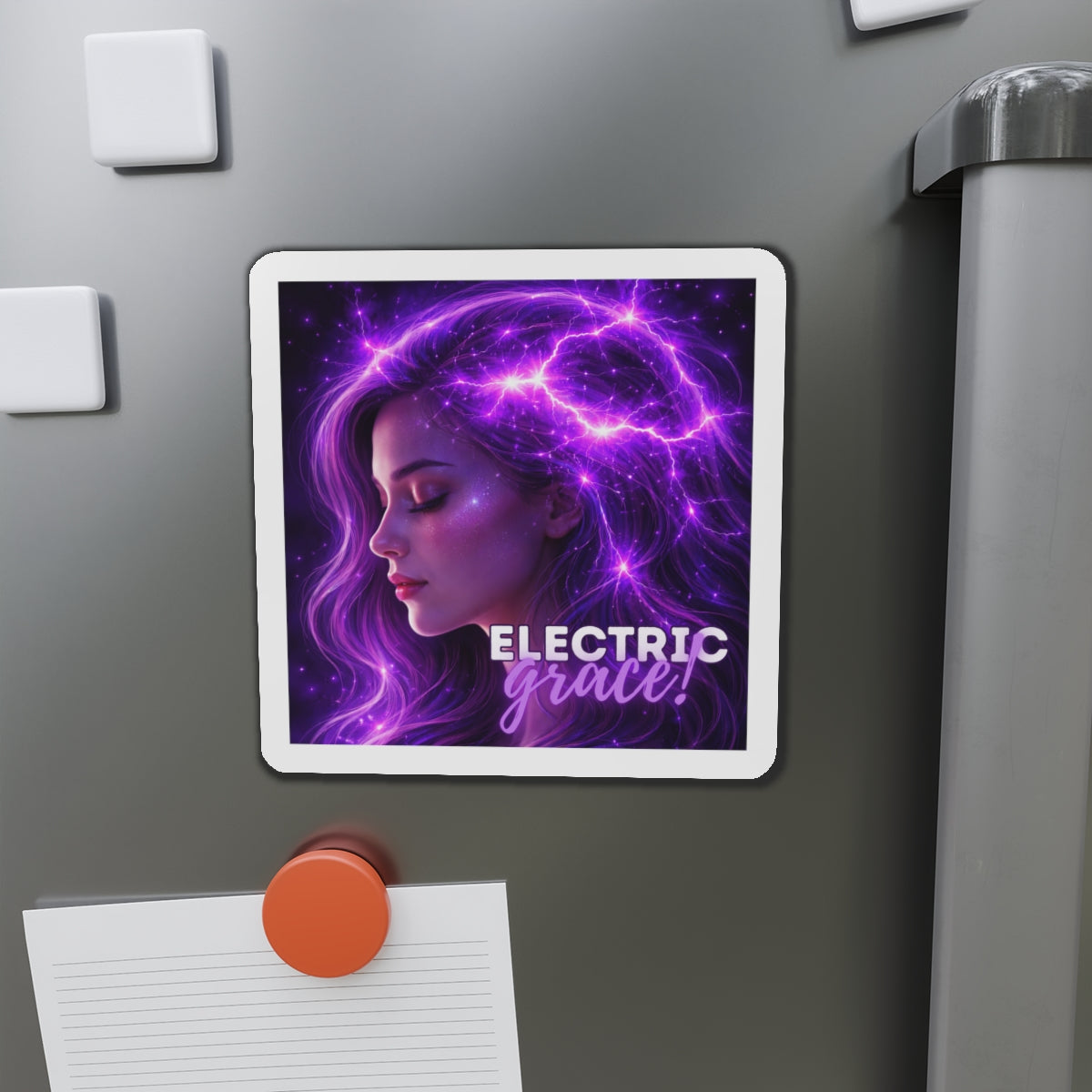 Electric Grace Magnet – Purple Energy Art Design