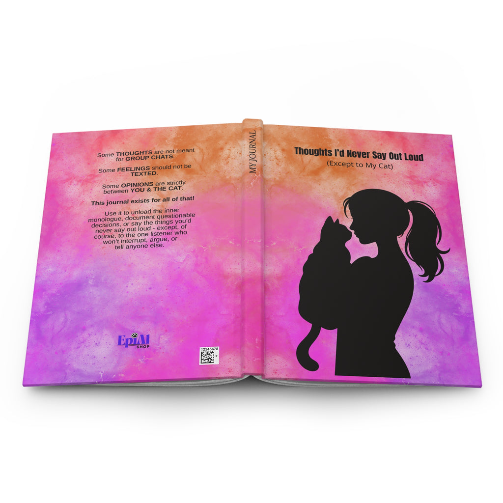 Thoughts I’d Never Say Out Loud (Except to My Cat) — Hardcover Journal