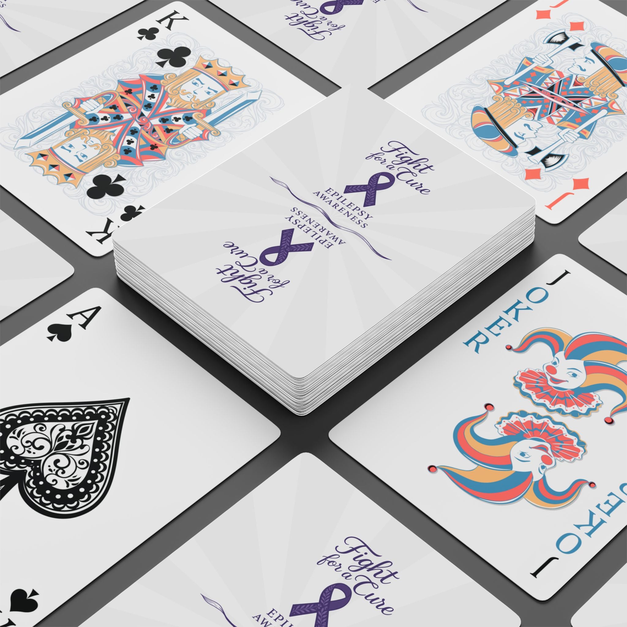 Purple Ribbon Poker Deck – Epilepsy Awareness Edition
