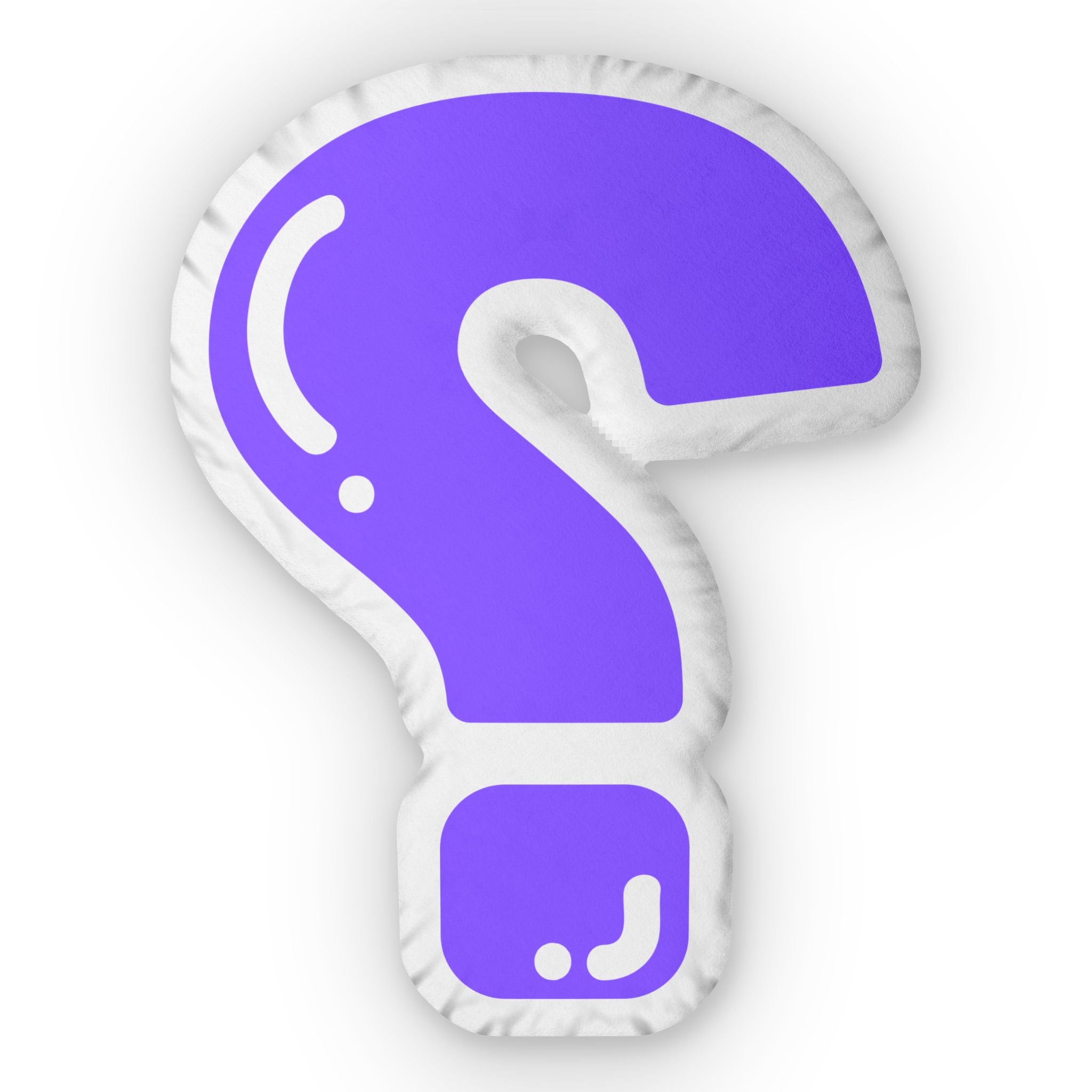 The Big Purple Question Mark Shaped Pillow – Cat Love, Epilepsy Awareness & Political Satire