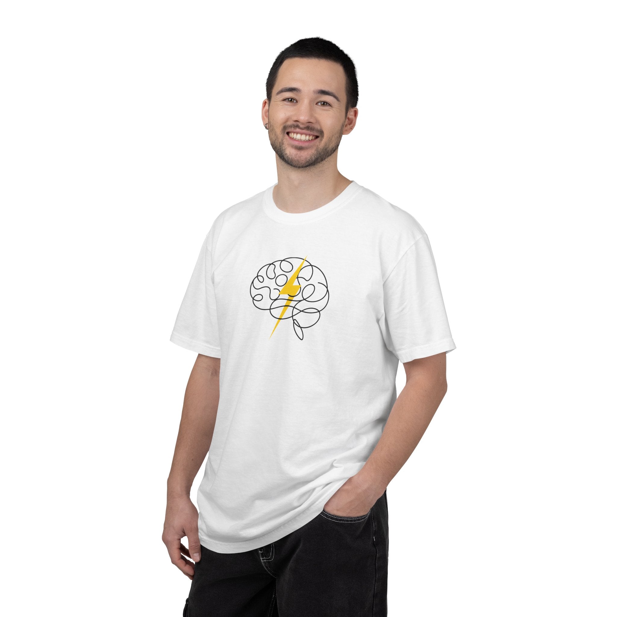 Electric Mind Brain Lightning Garment-Dyed T-Shirt