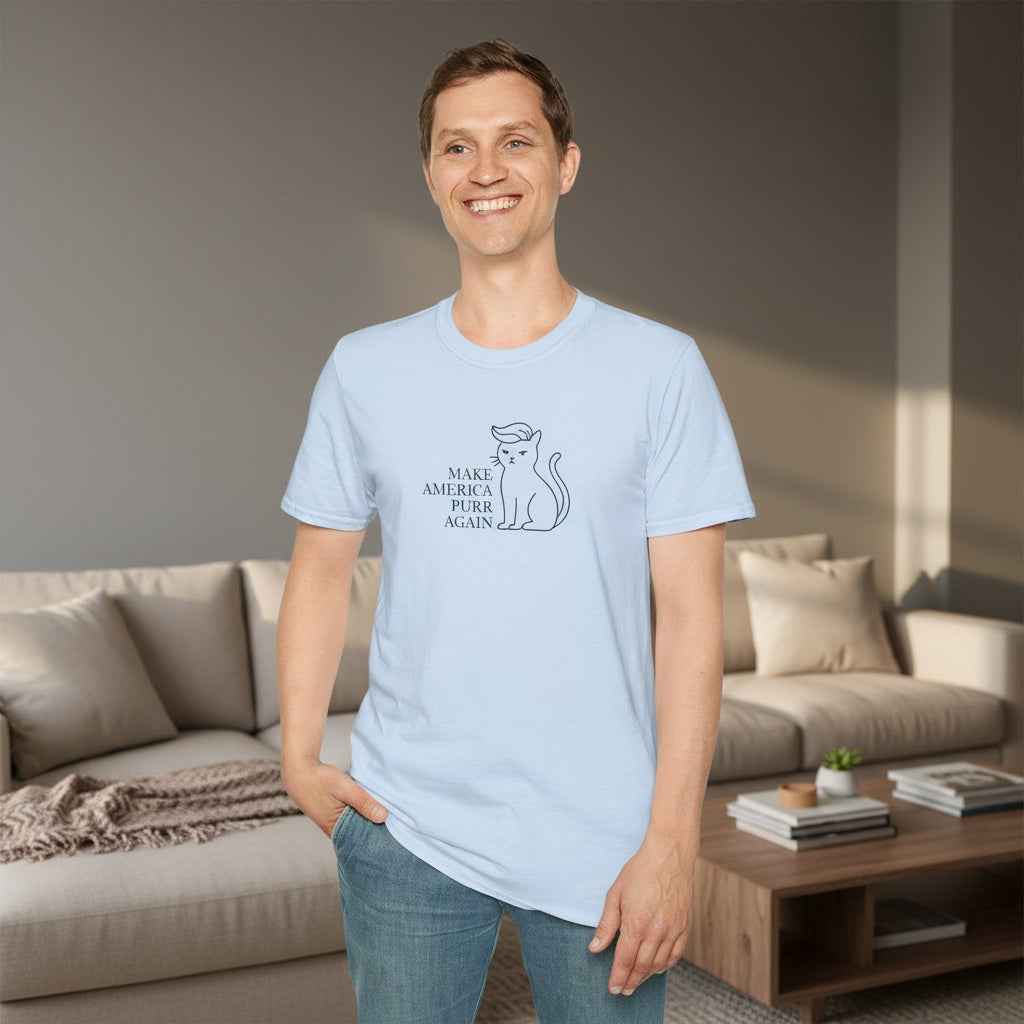 Make America Purr Again T-Shirt – Funny Cat Parody Tee