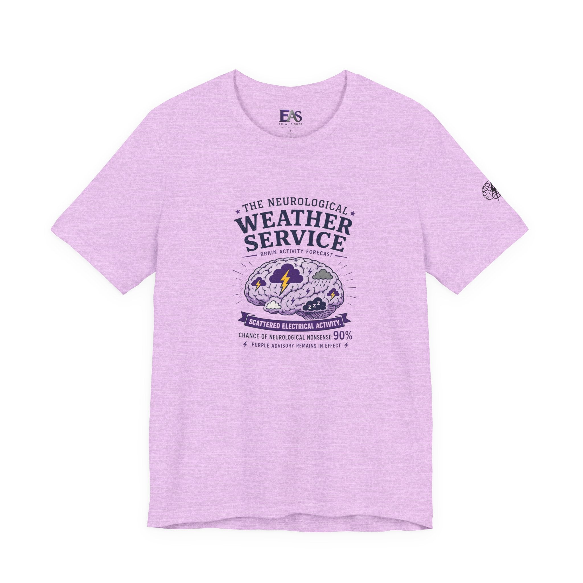 Neurological Weather Service Epilepsy Awareness T-Shirt | Brain Forecast Tee