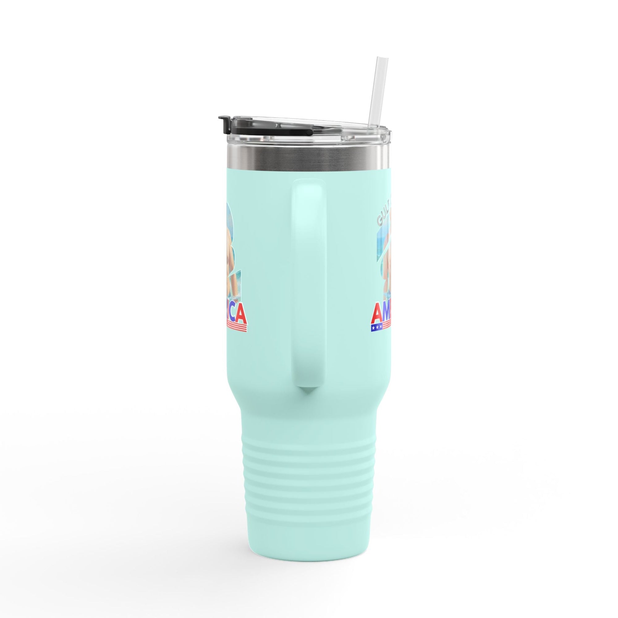 Trump's Gulf of America Insulated Travel Mug - 40oz Printify