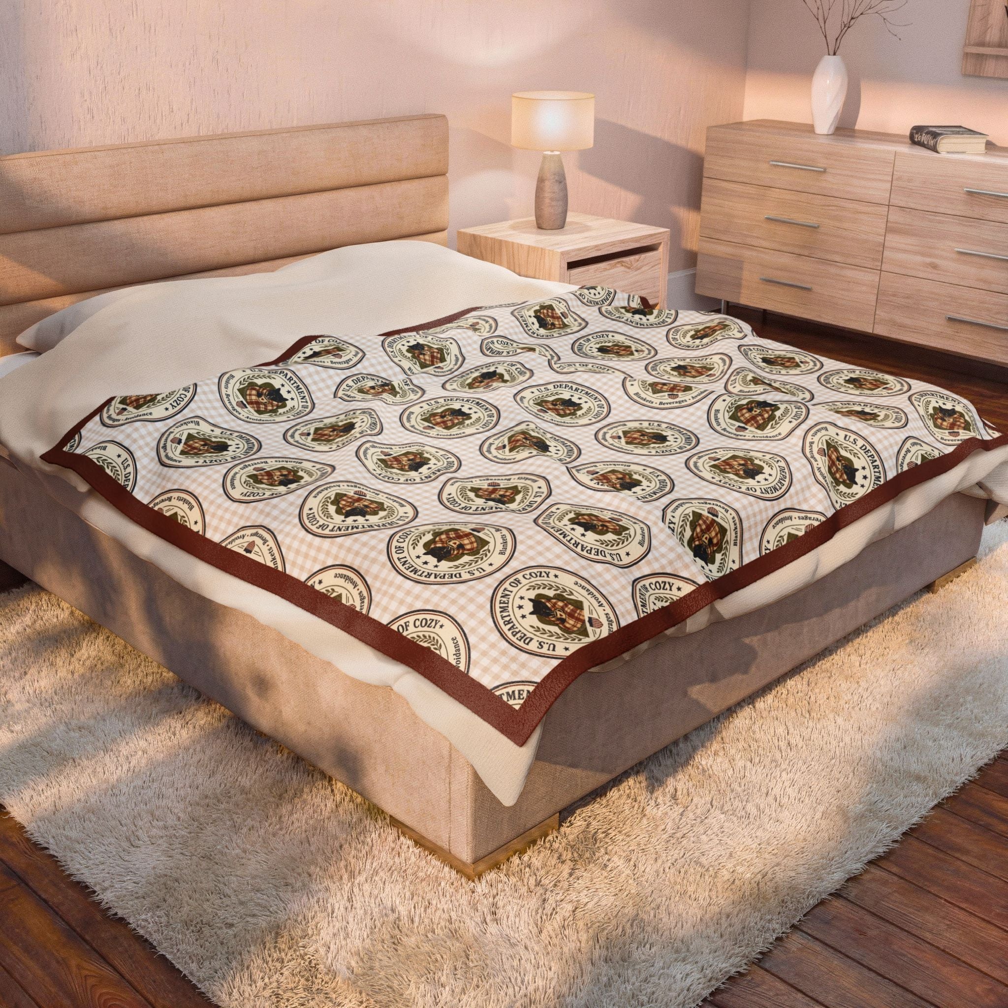 U.S. Department of Cozy Plush Blanket | Funny Cat Throw Blanket