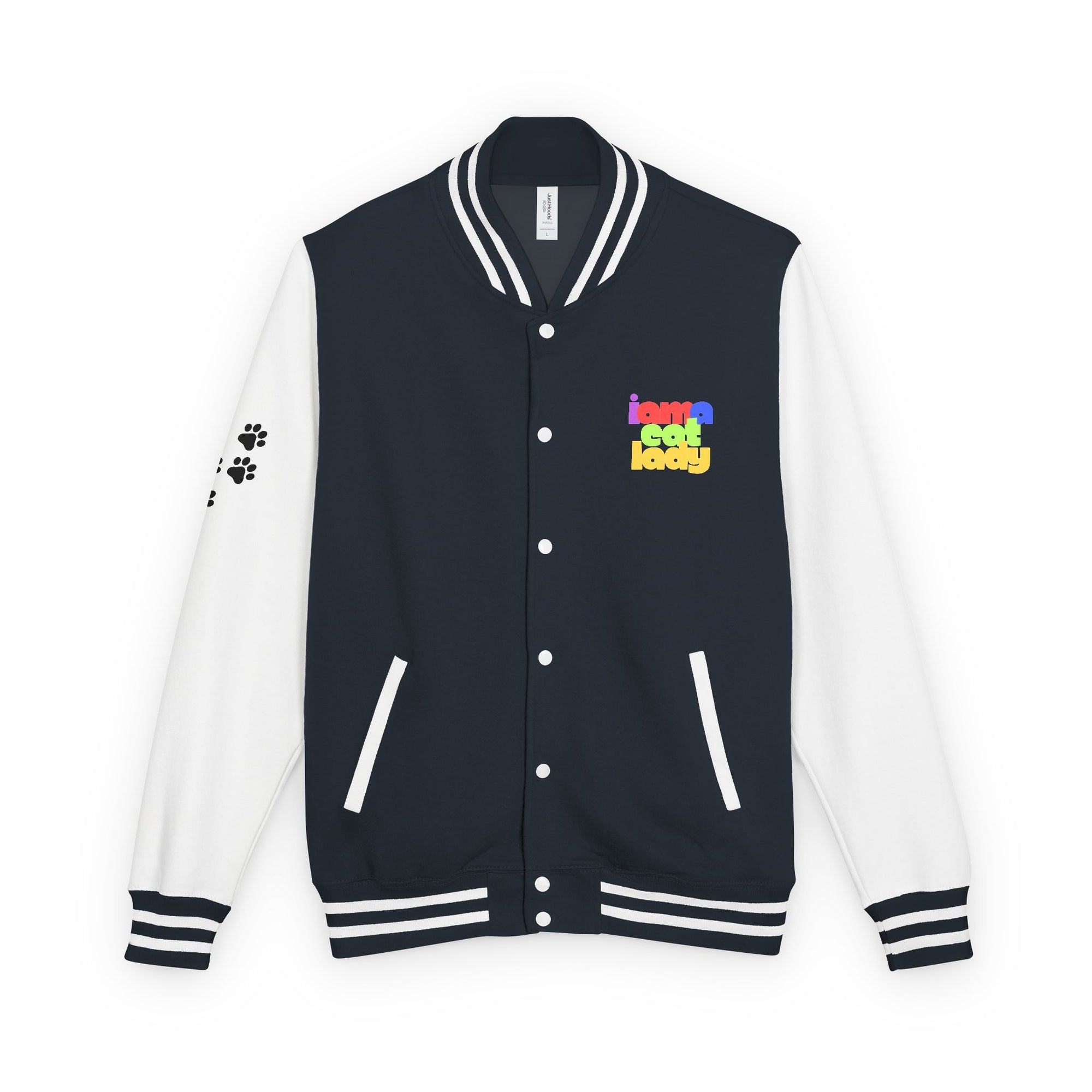 I Am A Cat Lady Colorful Letterman Jacket