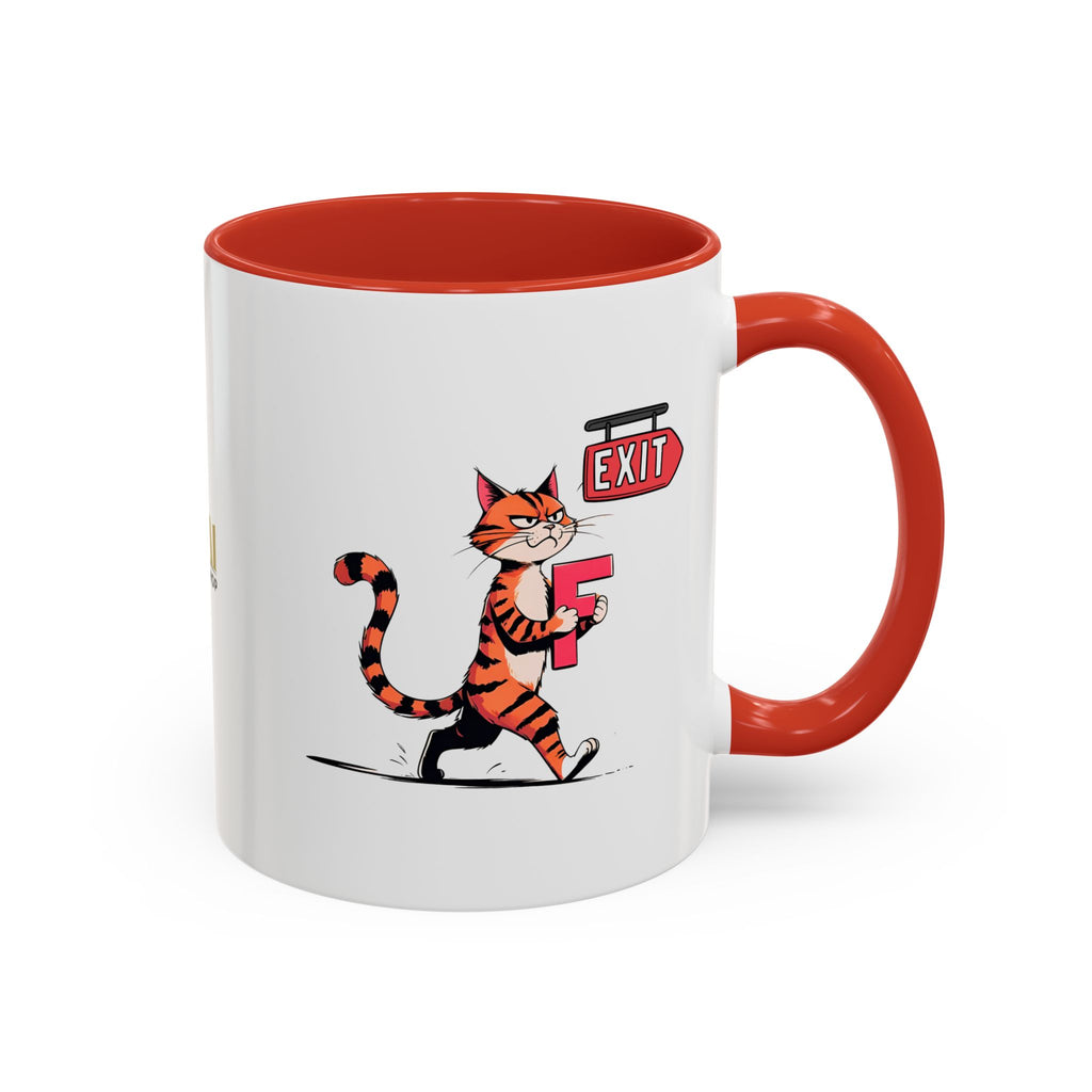 Getting the F Outta Here Cat Coffee Mug